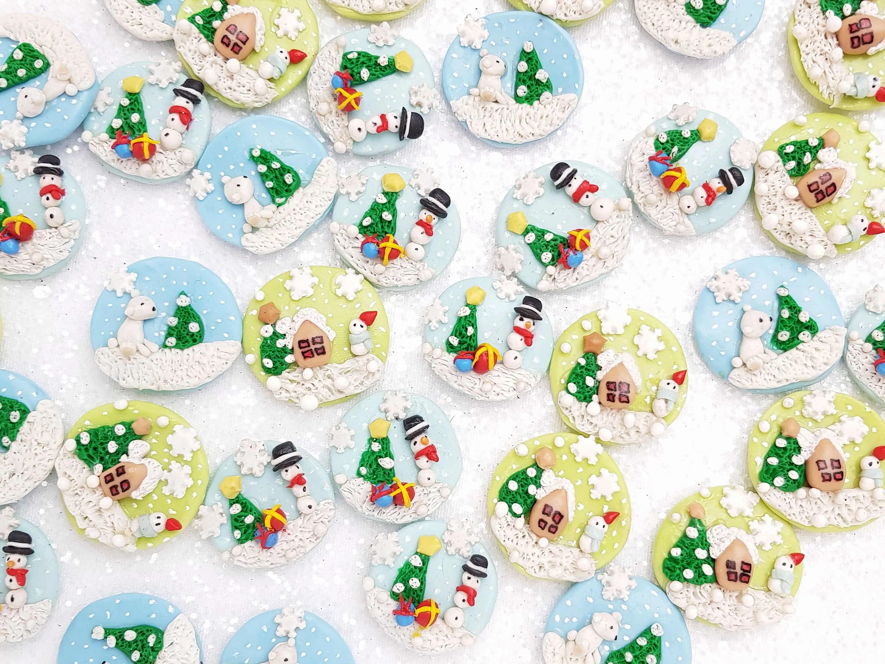 Clay Charm Embellishment - New Christmas Cameo