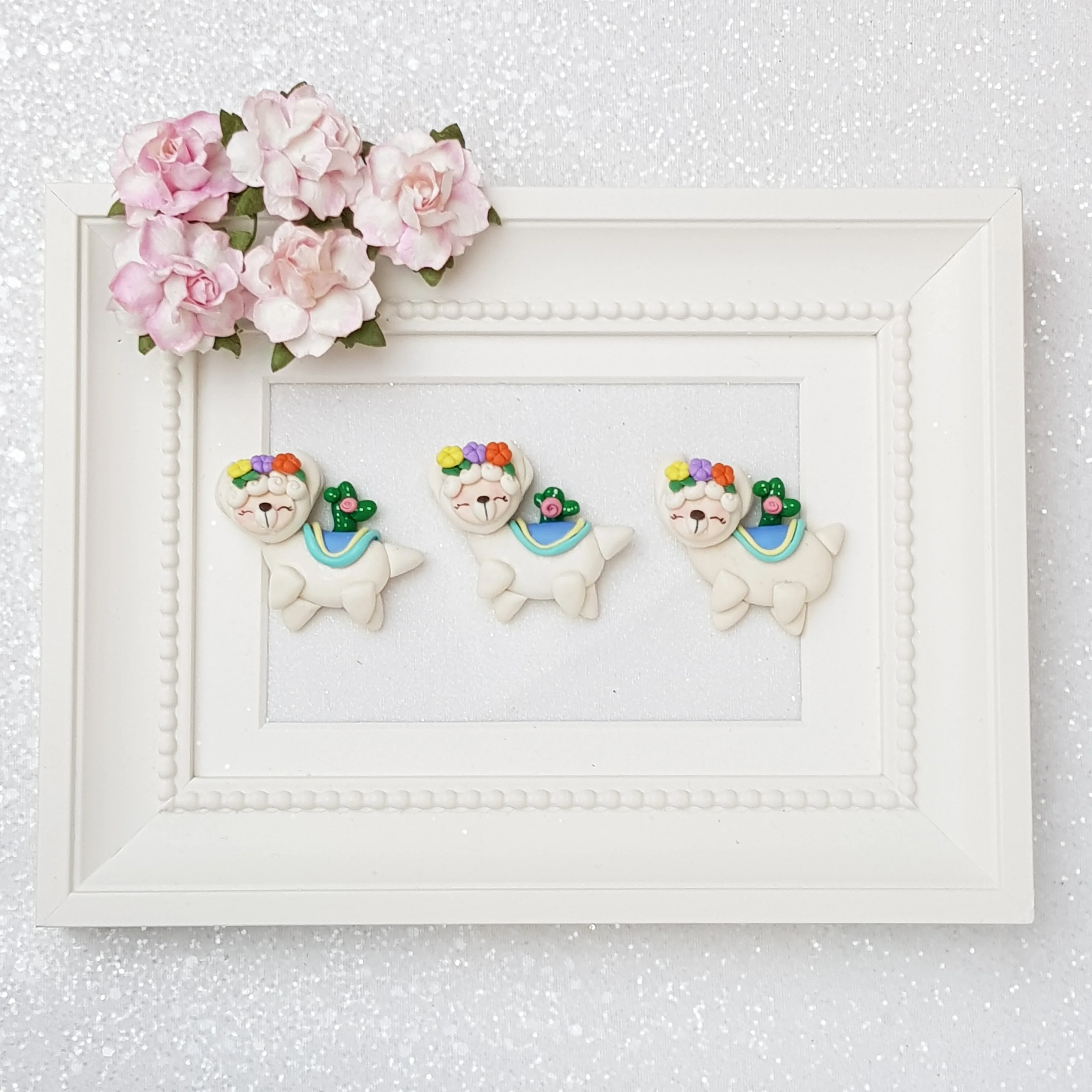 Clay Charm Embellishment - NEW LLAMA cactus - Image 2