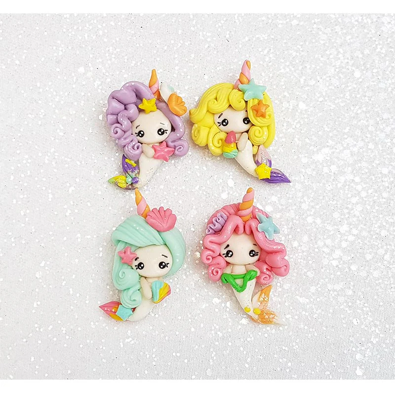 Clay Charm Embellishment - NEW Mermaid