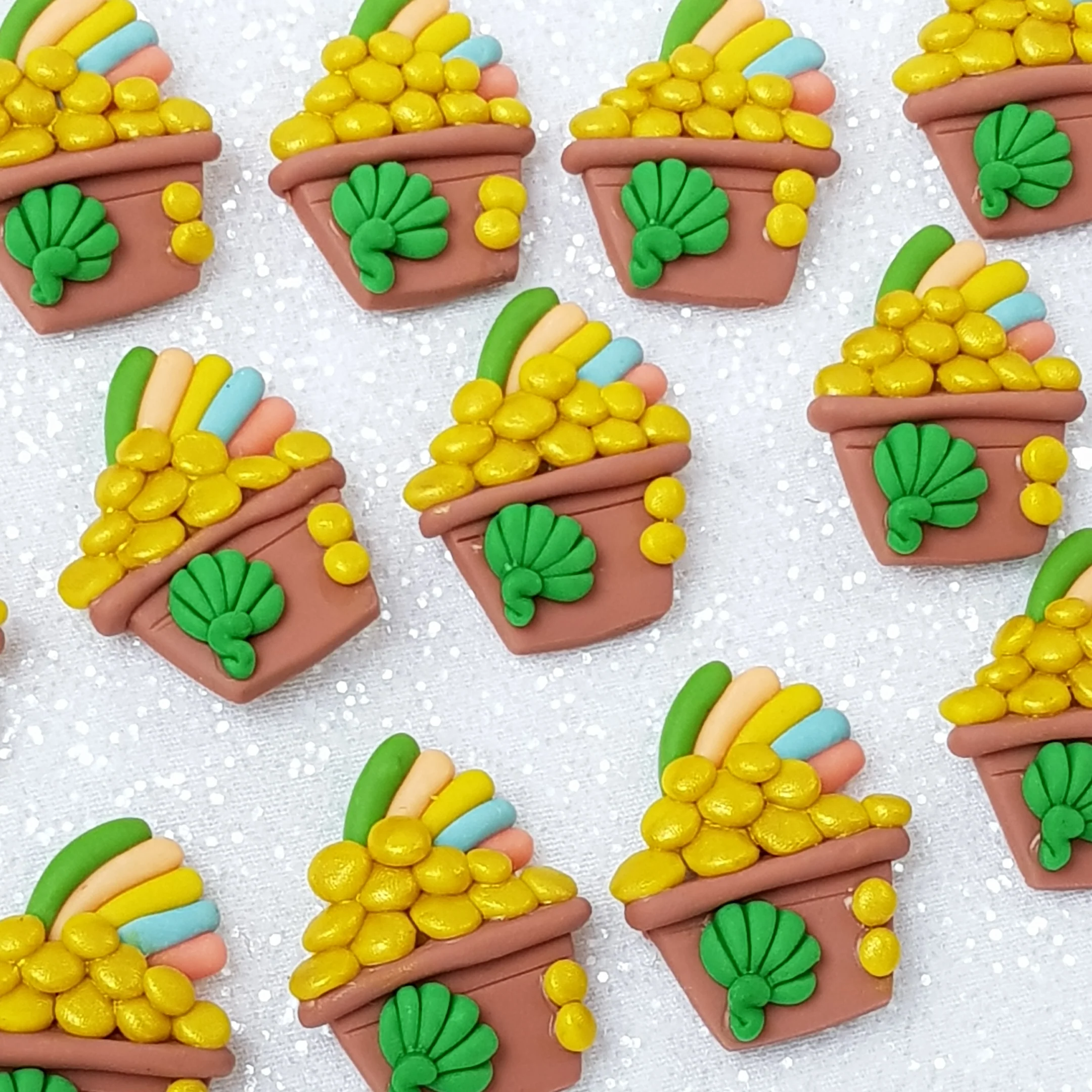 Clay Charm Embellishment - NEW pot of gold