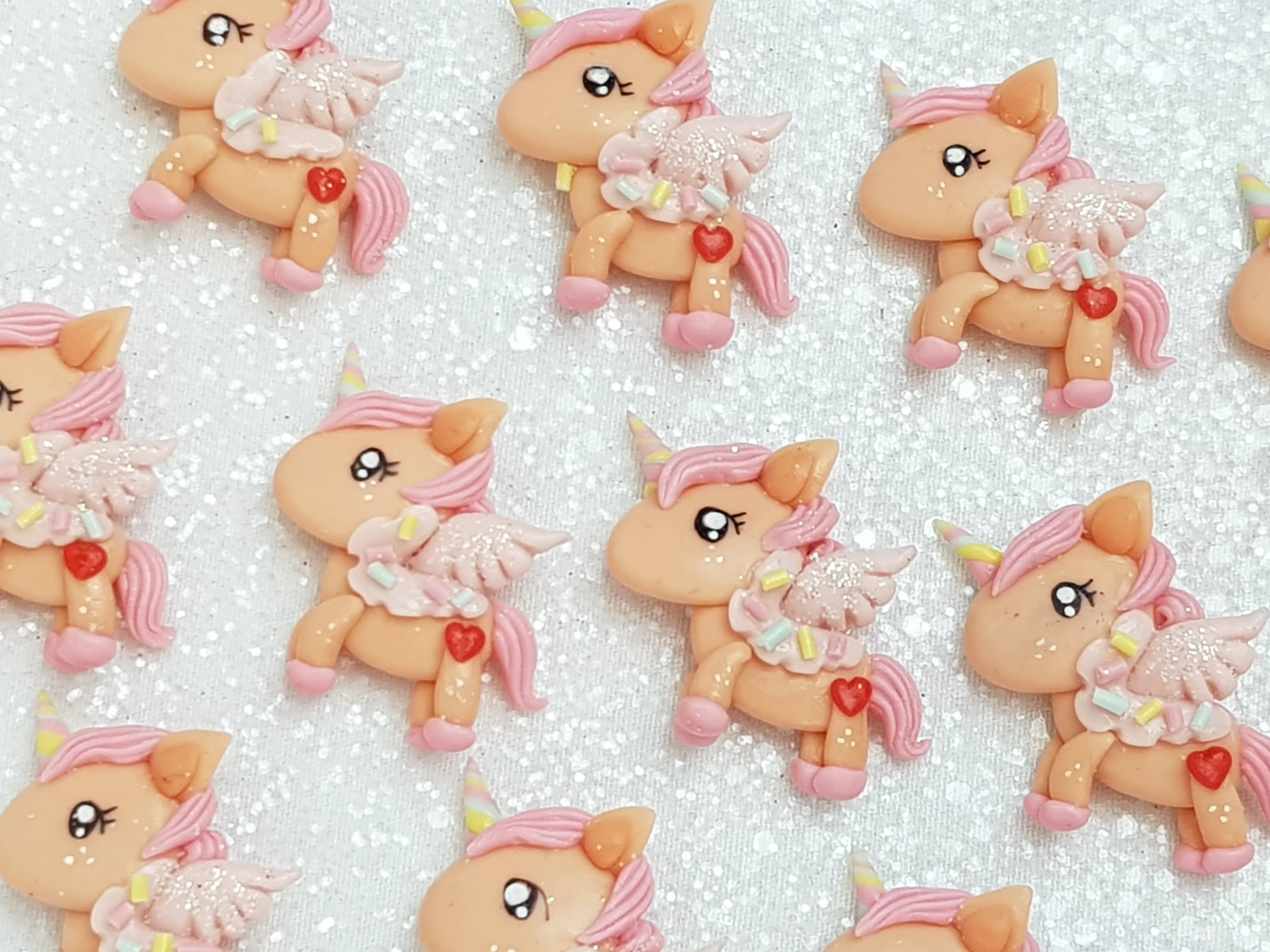 Clay Charm Embellishment - NEW Unicorn Donut
