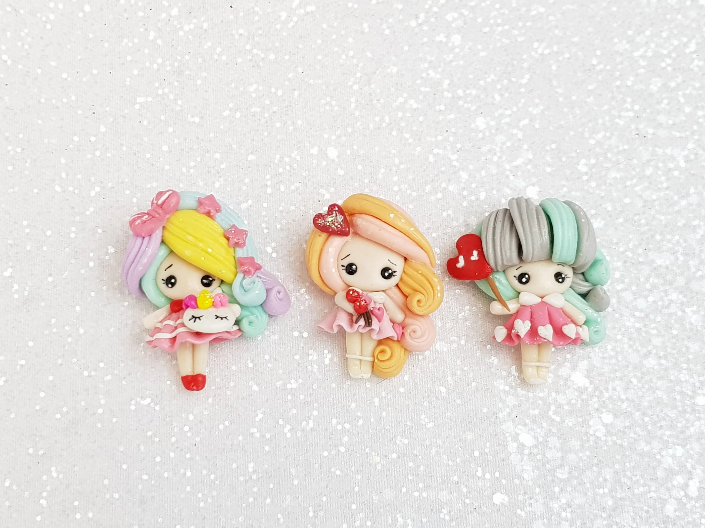 Clay Charm Embellishment - New Valentine Girl - Image 2
