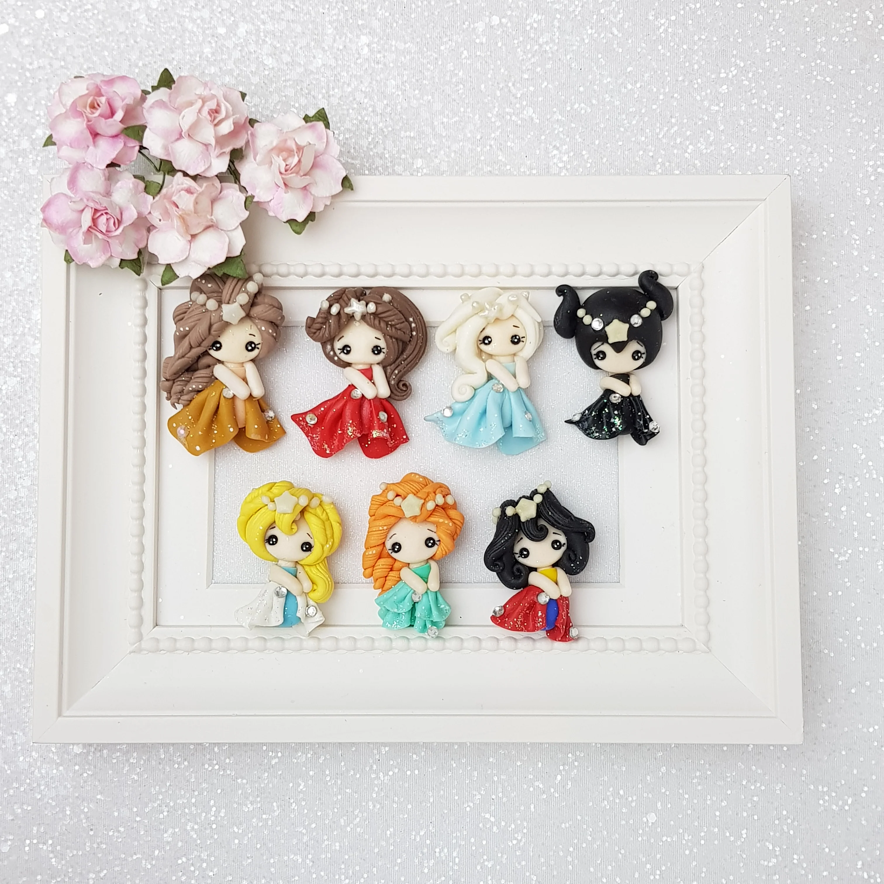Clay Charm Embellishment - party princess