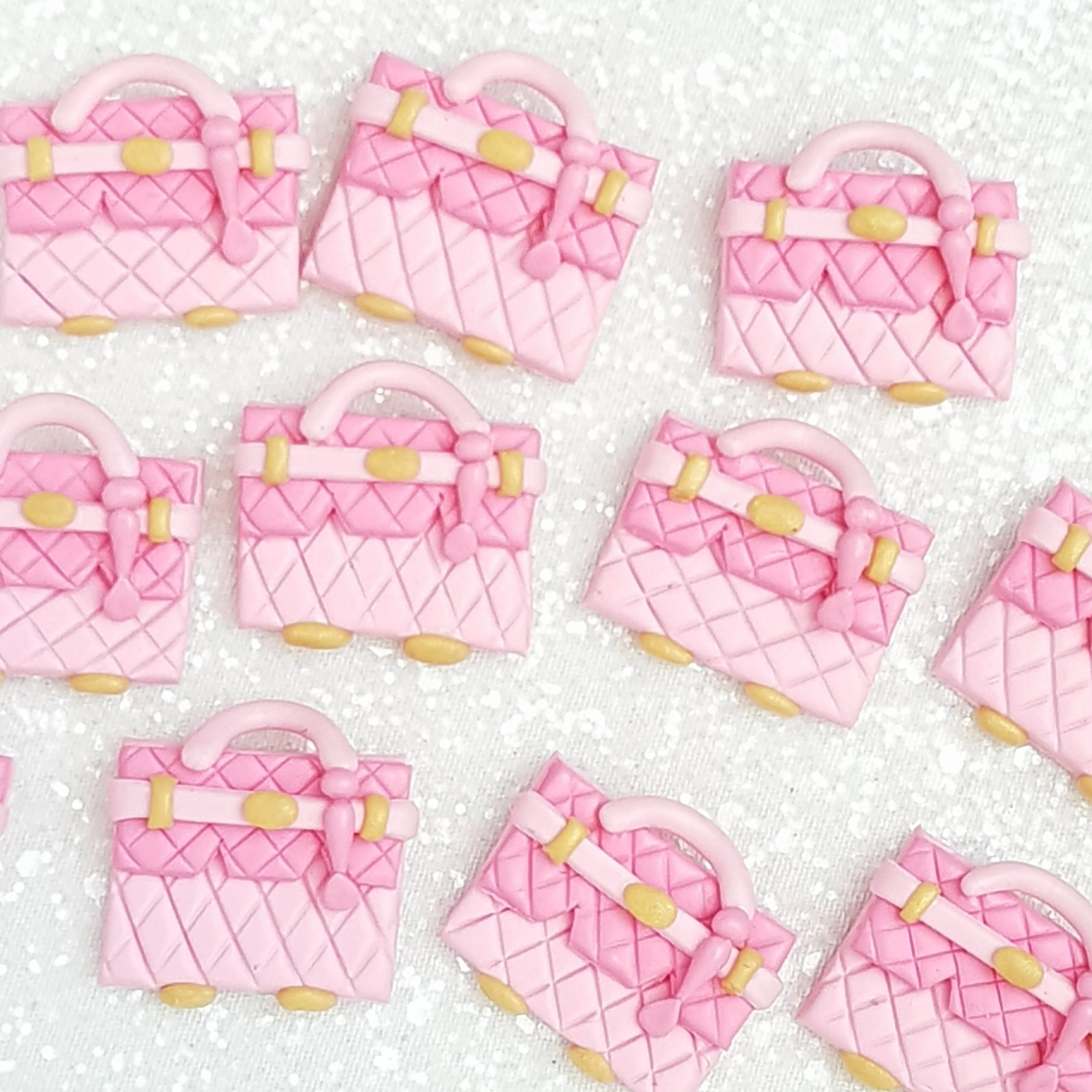 Clay Charm Embellishment - Pink Bag Delight