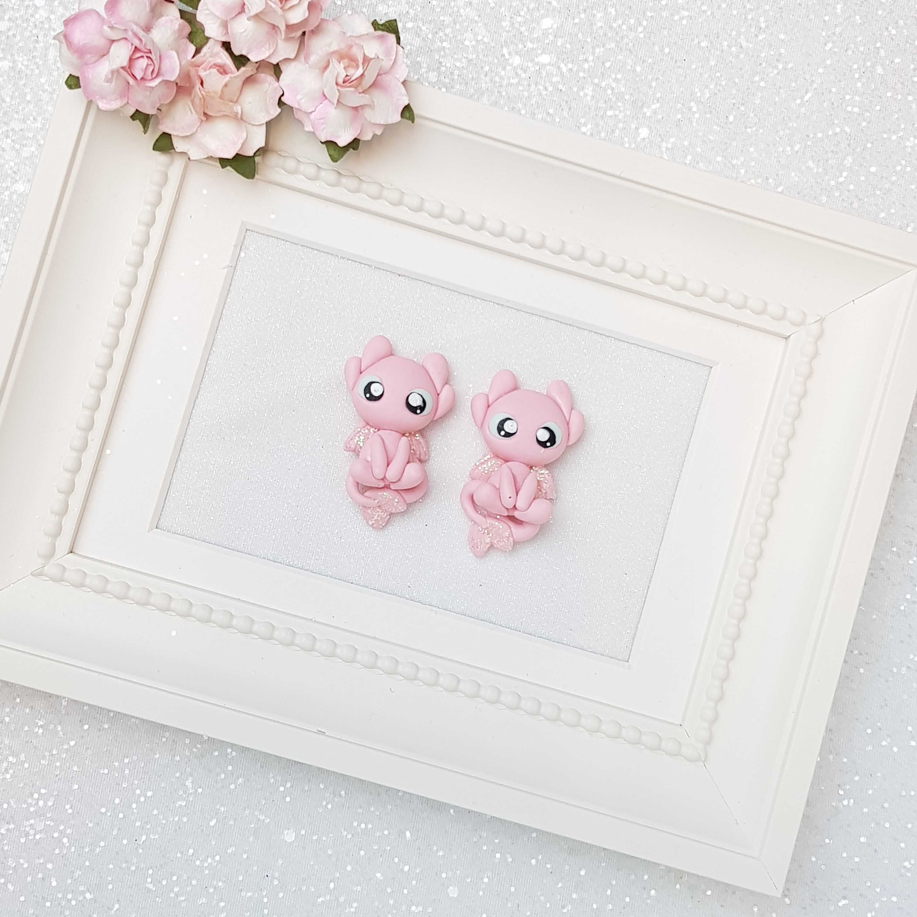 Clay Charm Embellishment - Pink Dragon - Image 2