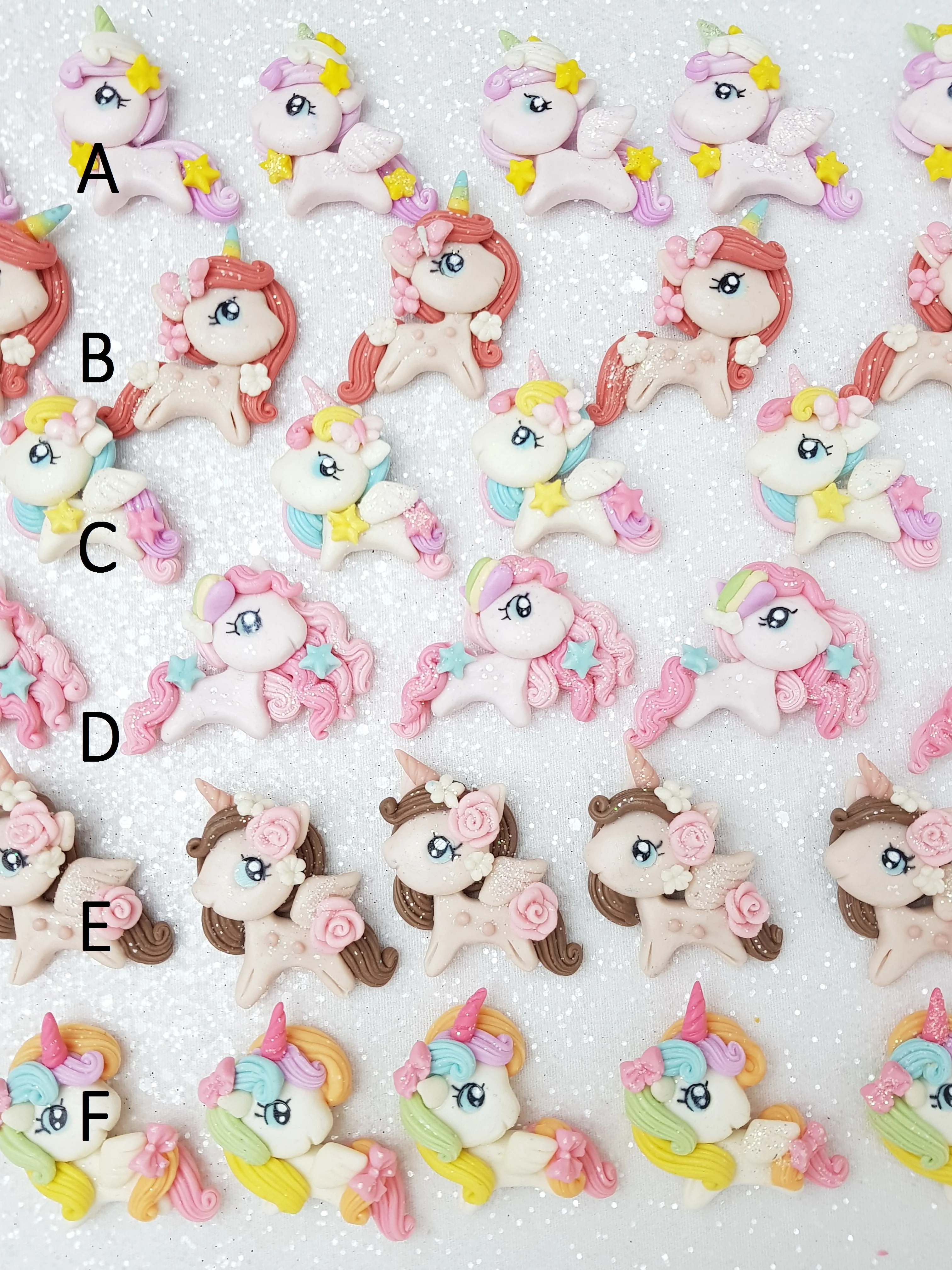 Clay Charm Embellishment - Pony Unicorn