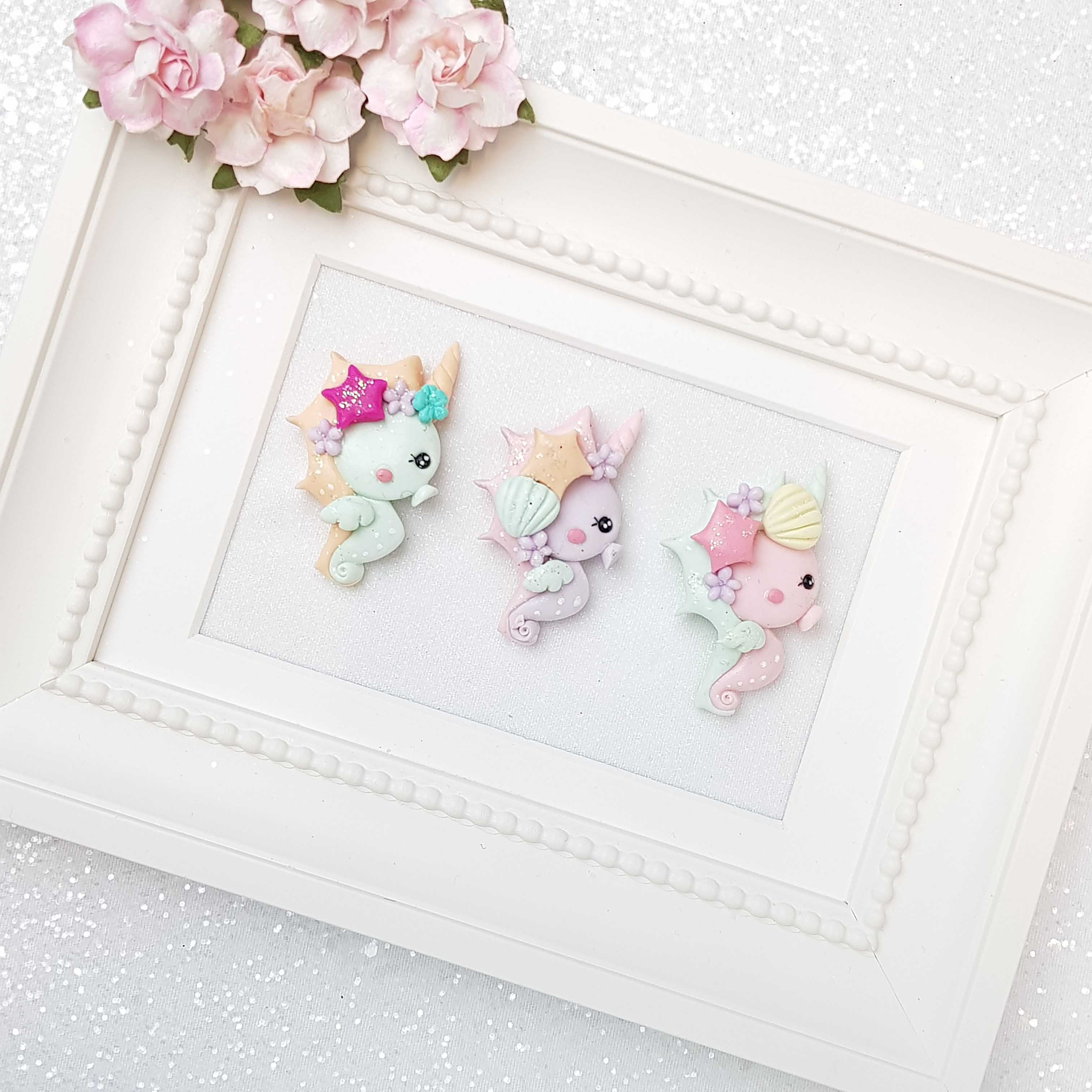 Clay Charm Embellishment - Pouty Seahorse A - Image 2