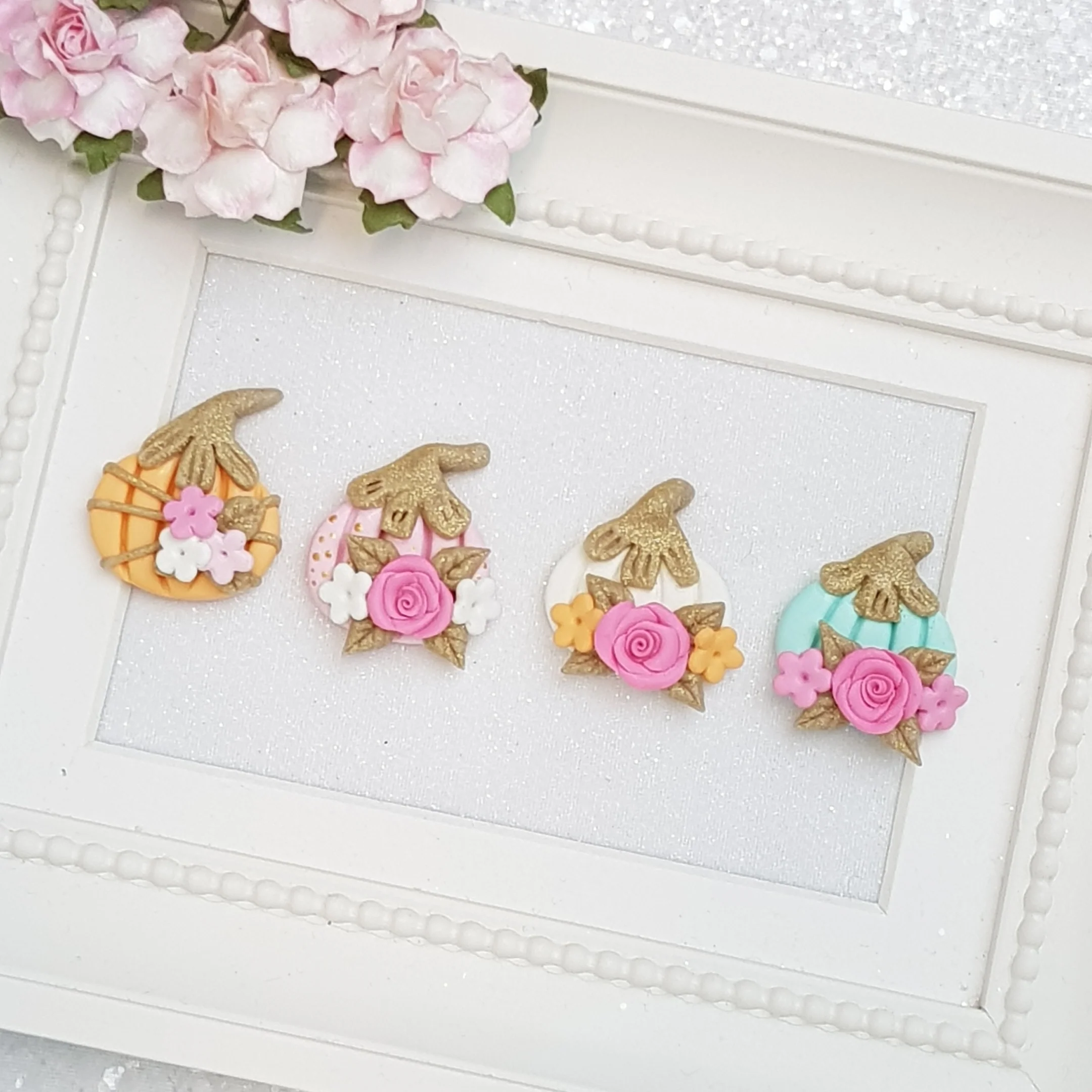 Clay Charm Embellishment - pumpkin delight