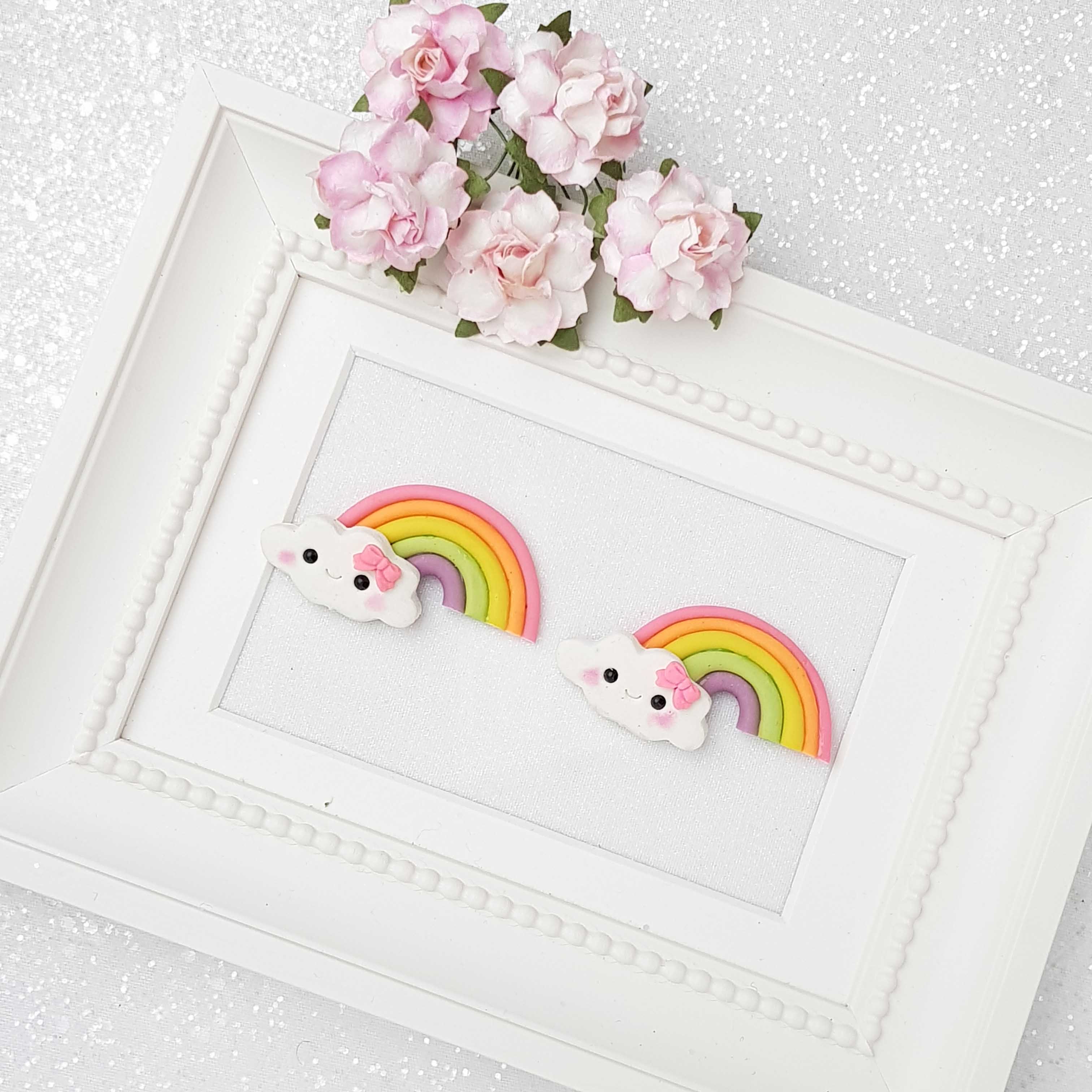 Clay Charm Embellishment - Rainbow and Cloud - Image 2