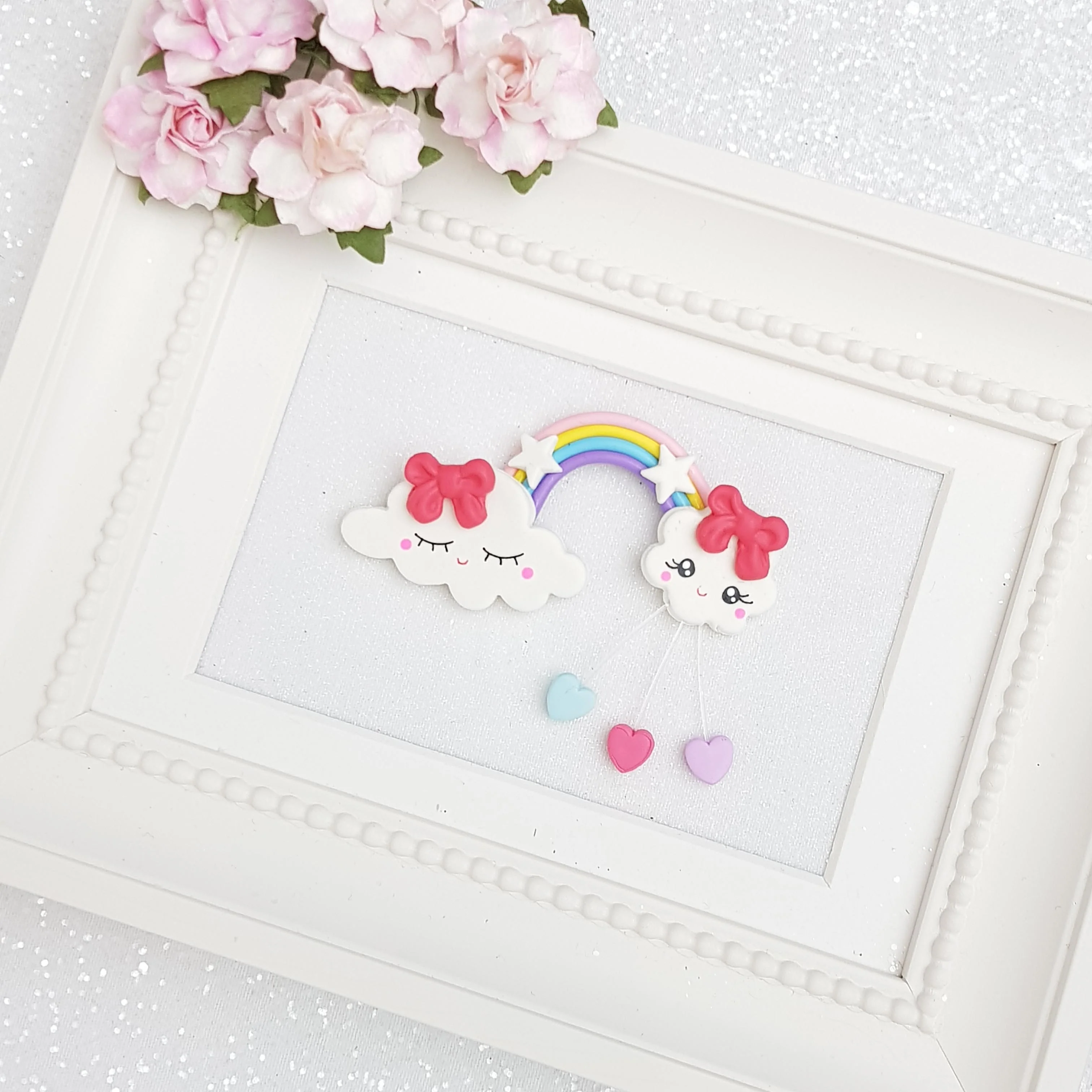 Clay Charm Embellishment - Rainbow Delight