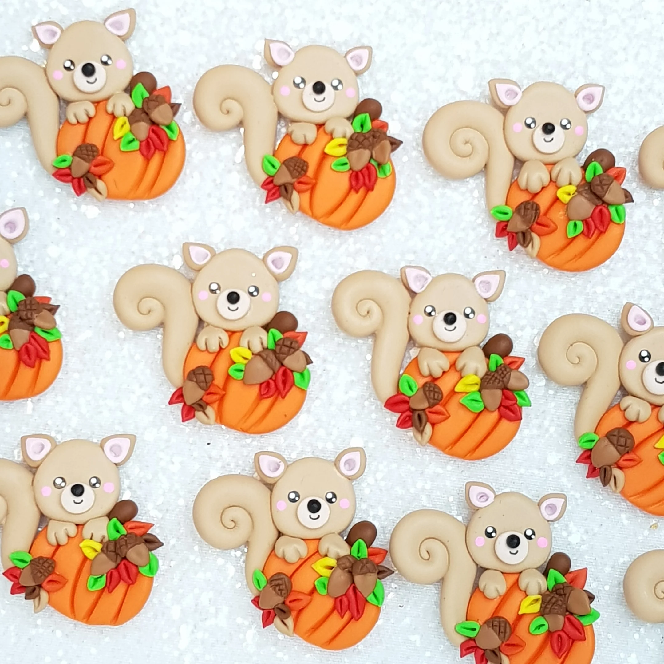 Clay Charm Embellishment - squirell Delight