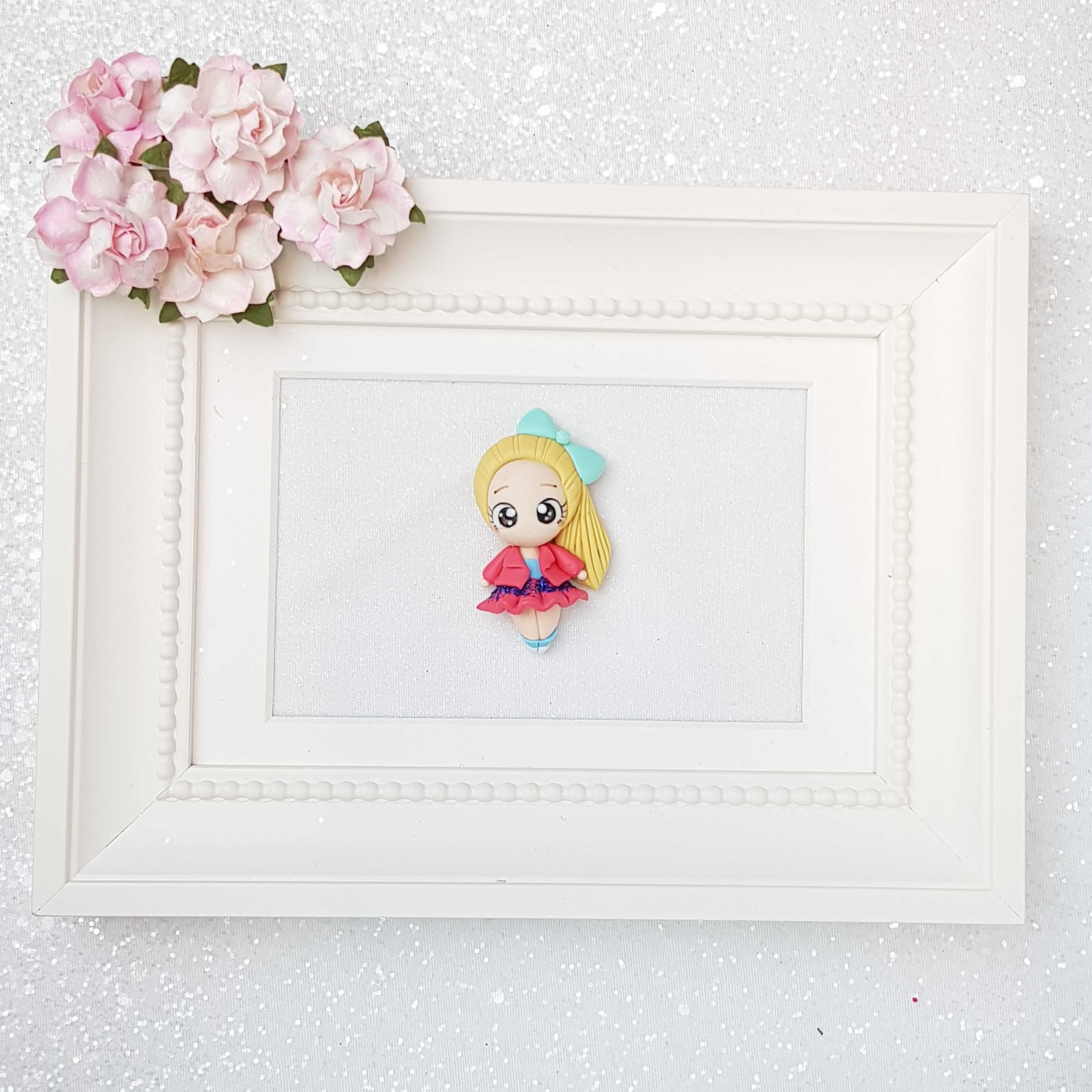 Clay Charm Embellishment - The Big Eyes Girl