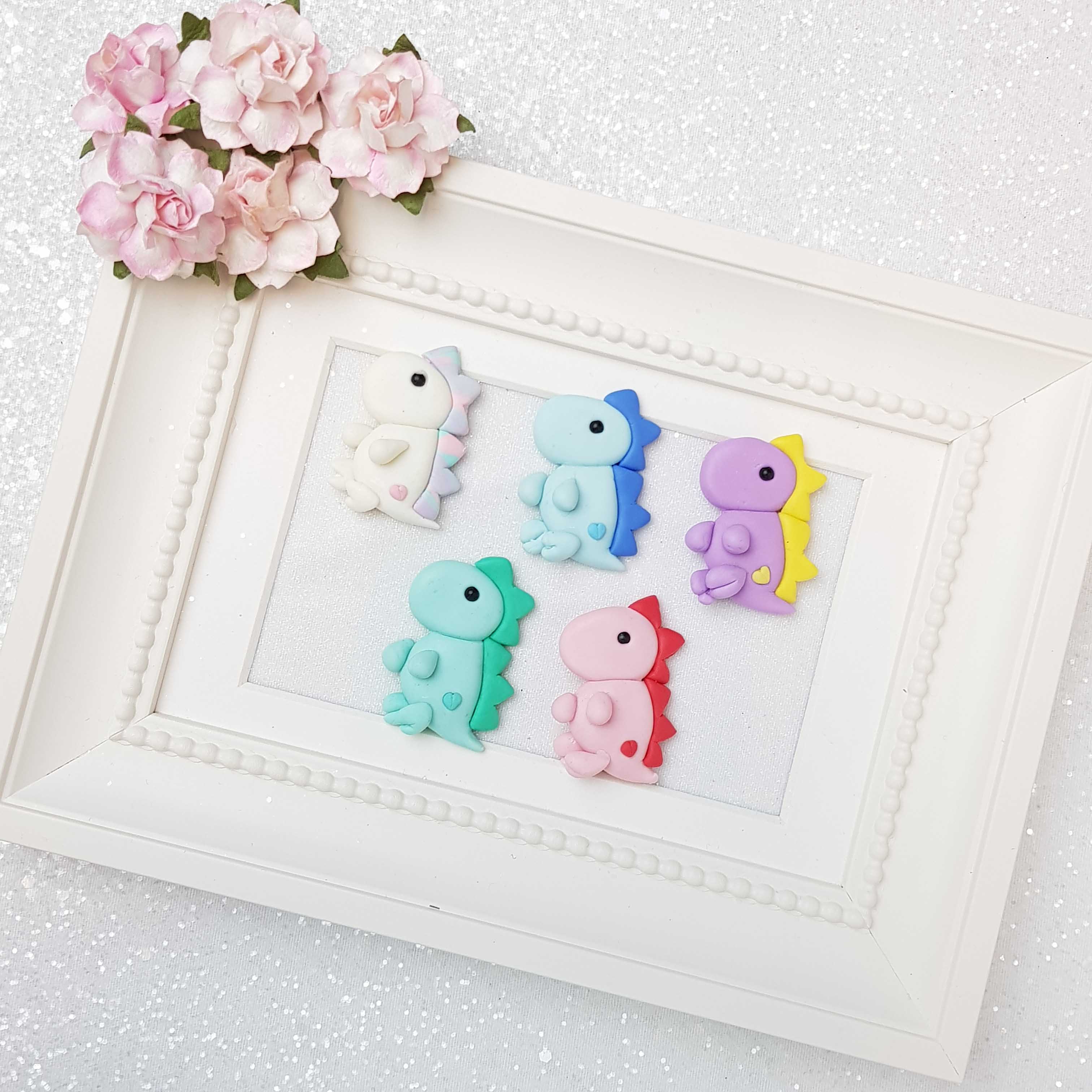 Clay Charm Embellishment - The Dino in Color - Image 2
