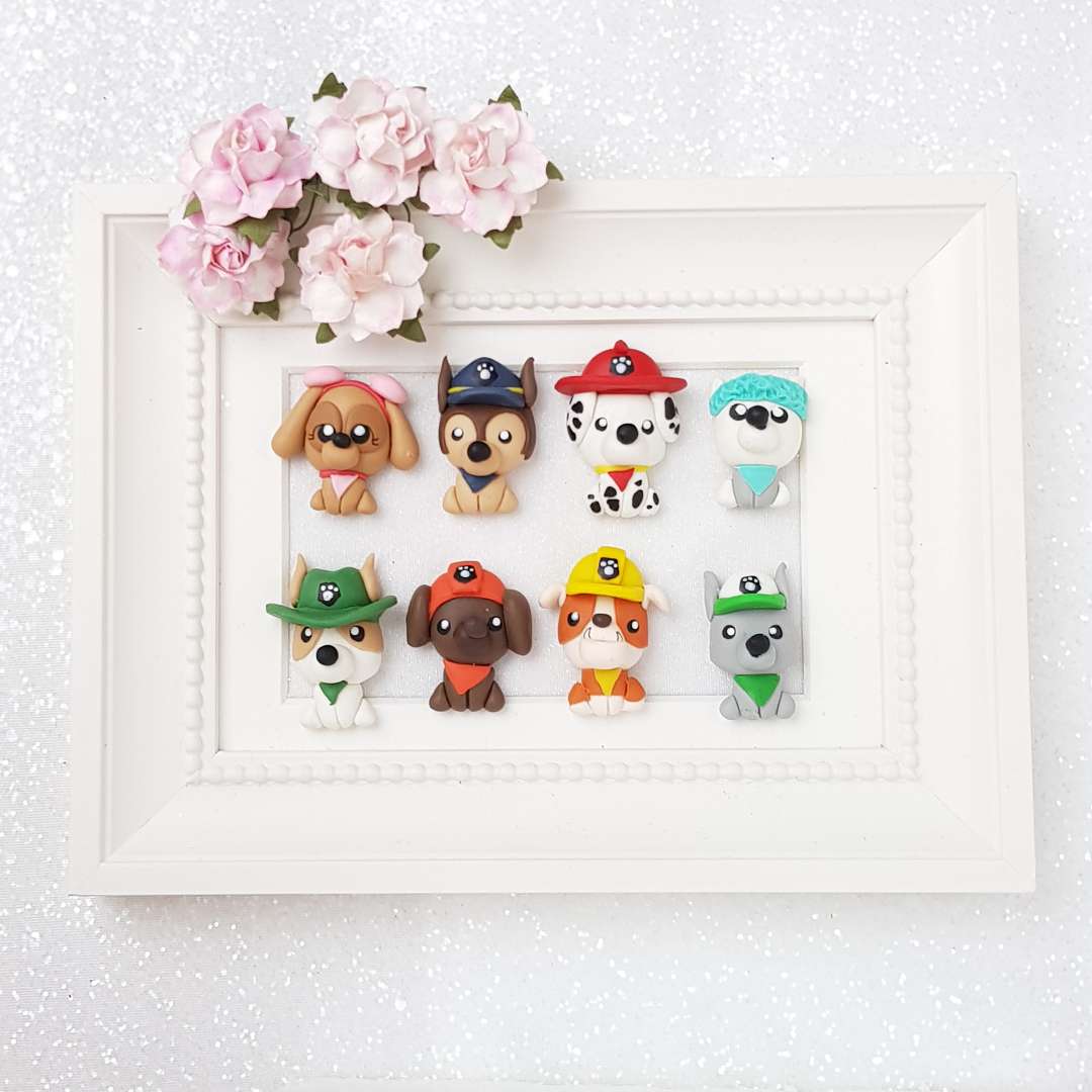 Clay Charm Embellishment - The Dogs