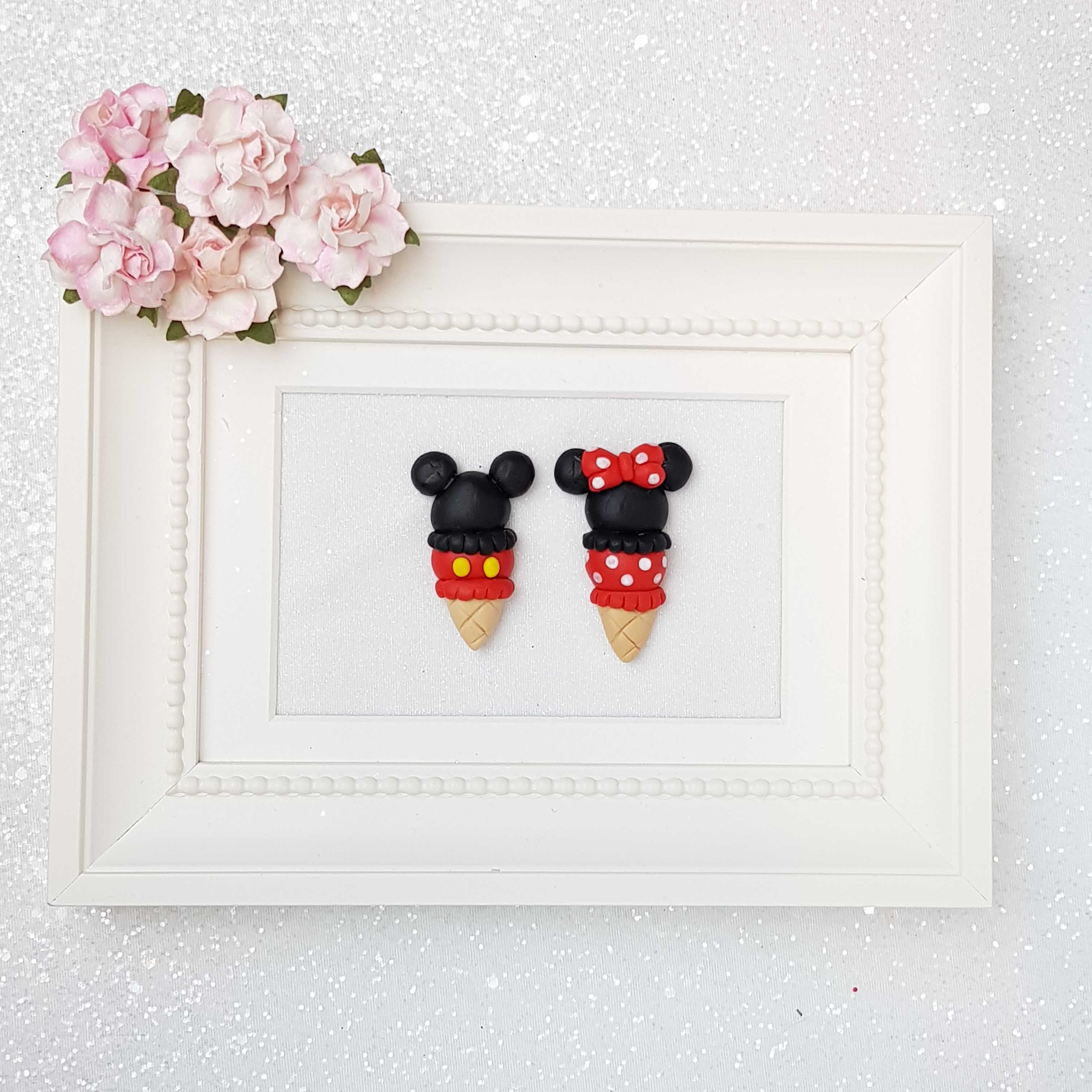 Clay Charm Embellishment - The Mouse in Cone