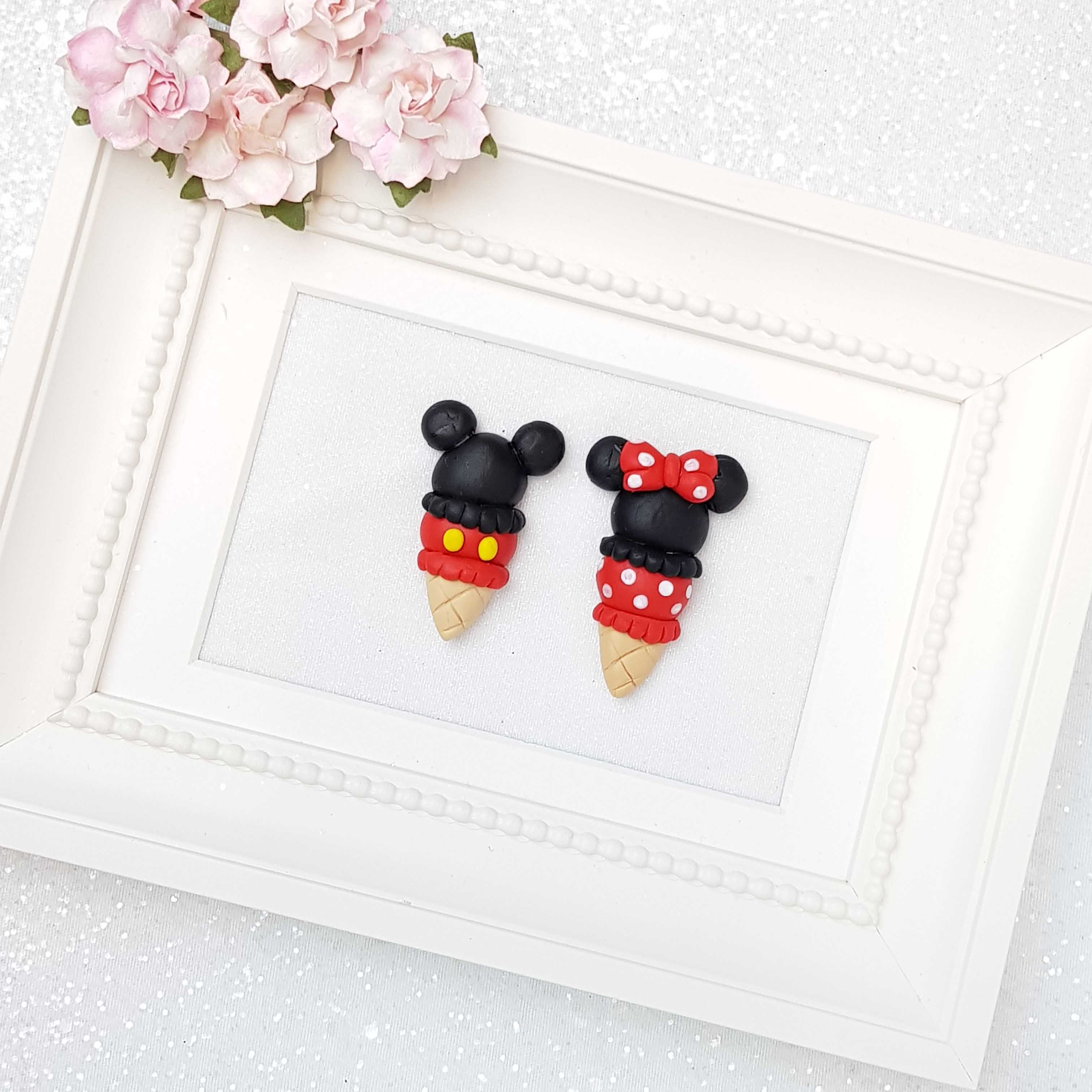 Clay Charm Embellishment - The Mouse in Cone - Image 2