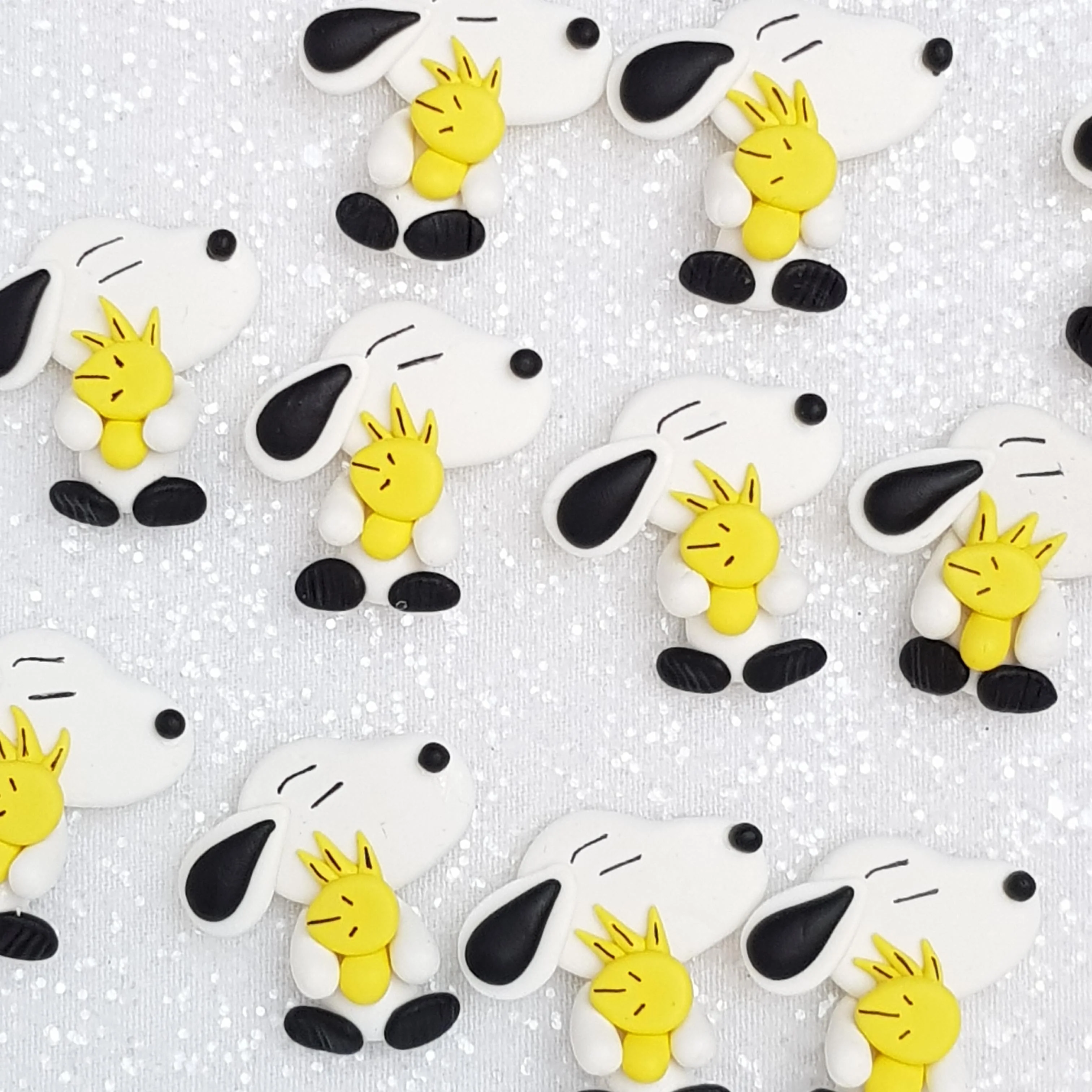 Clay Charm Embellishment - White Dog Delight