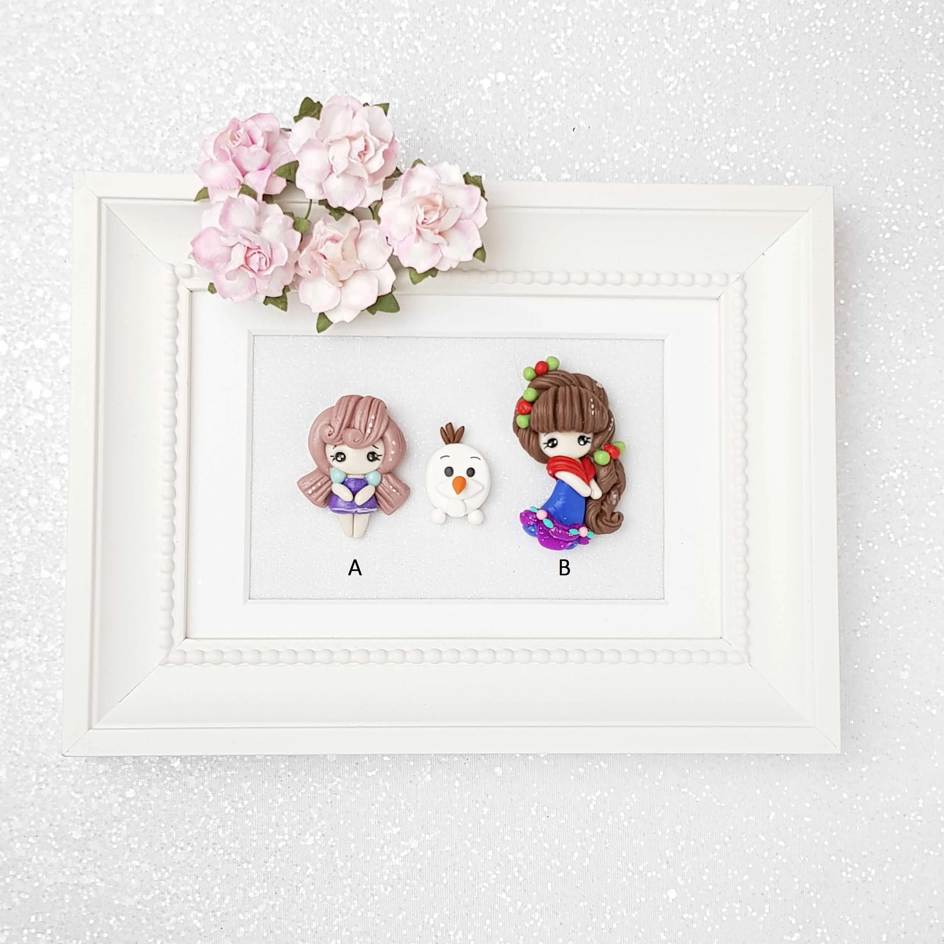 Clay Charm Embellishment - Winter Princess B