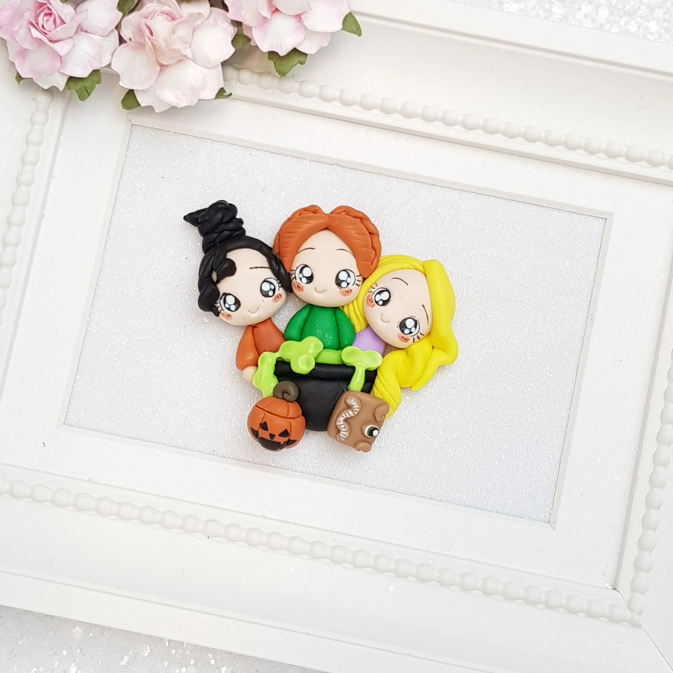 Clay Charm Embellishment -  witch
