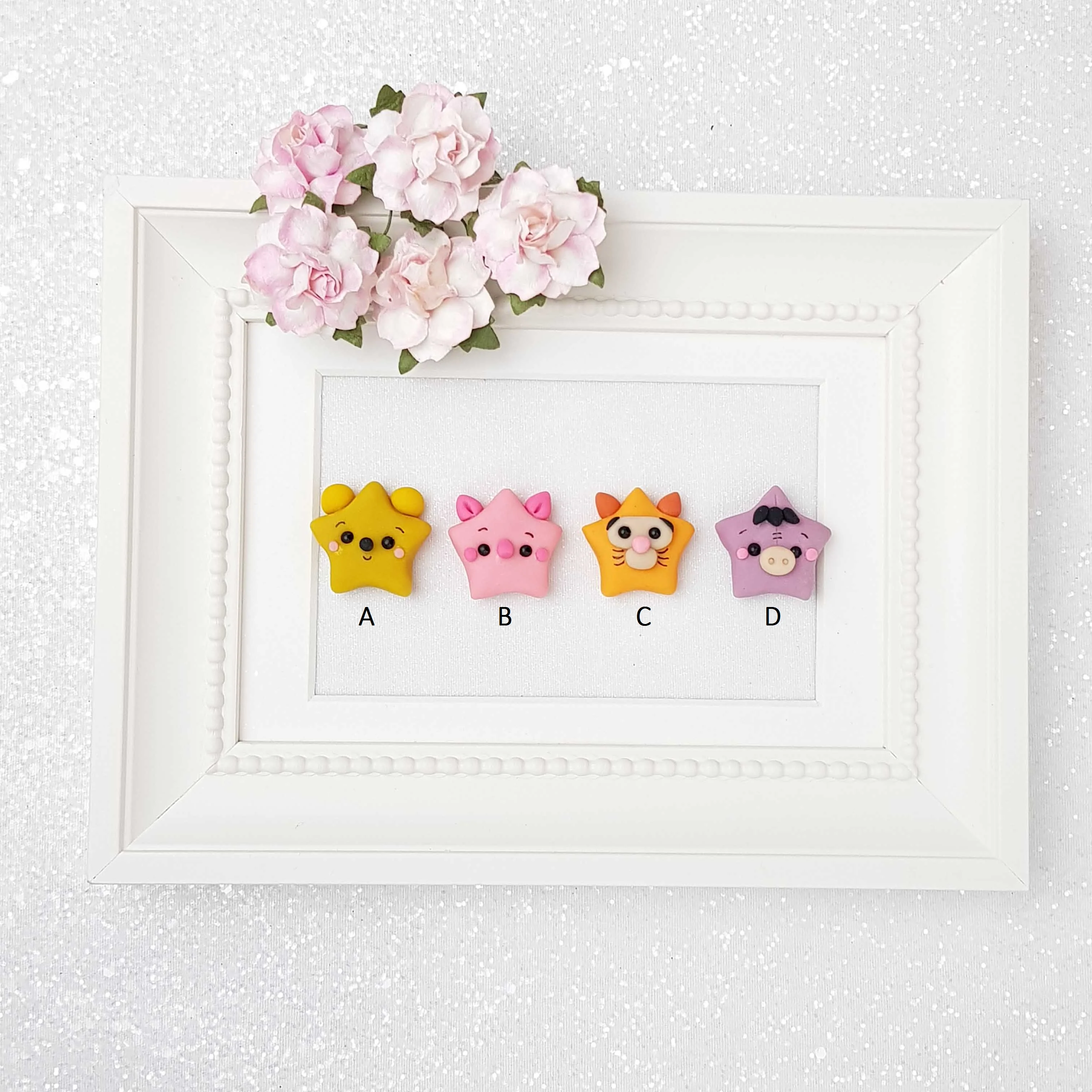 Clay Charm Embellishment - Woodland Animal Star