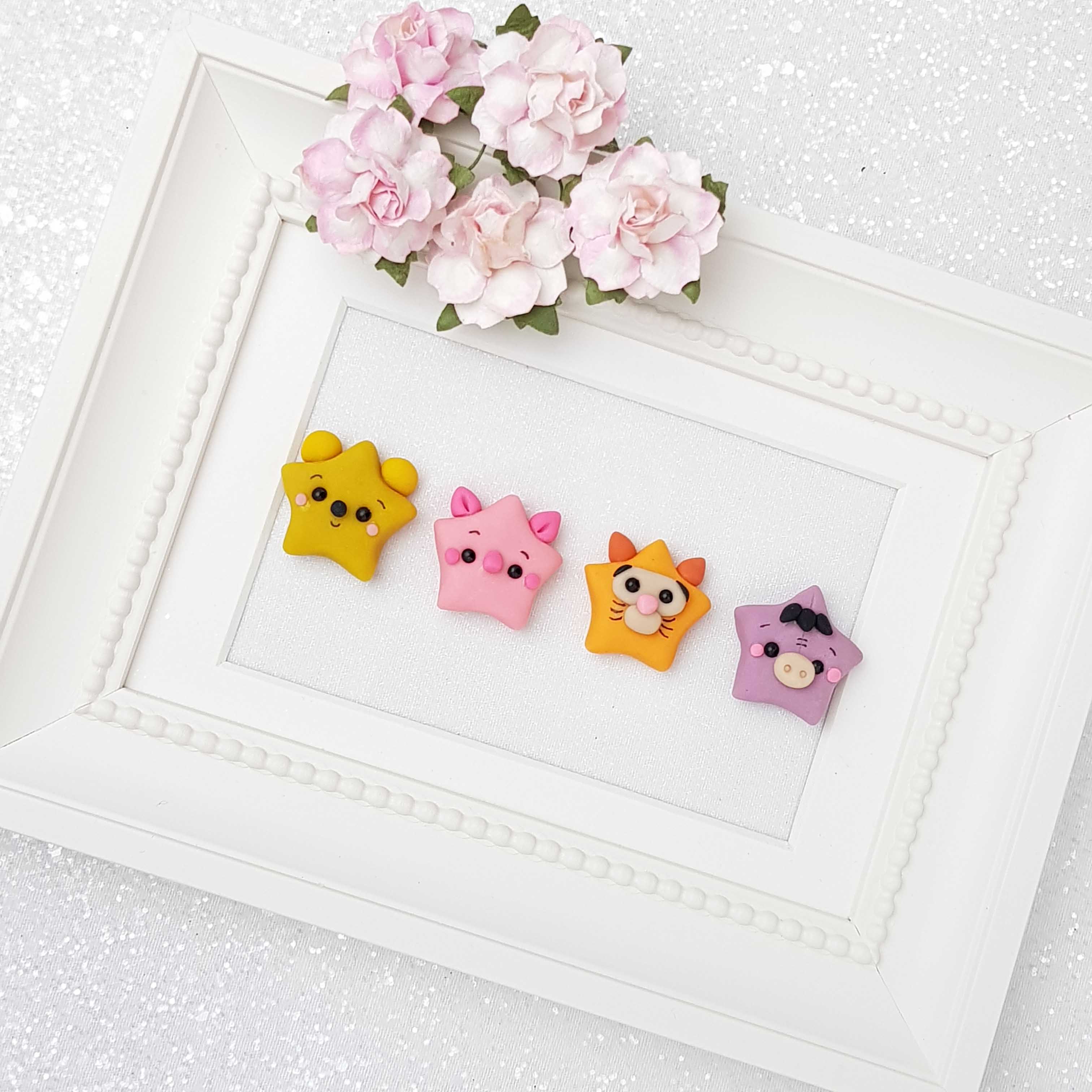 Clay Charm Embellishment - Woodland Animal Star - Image 2