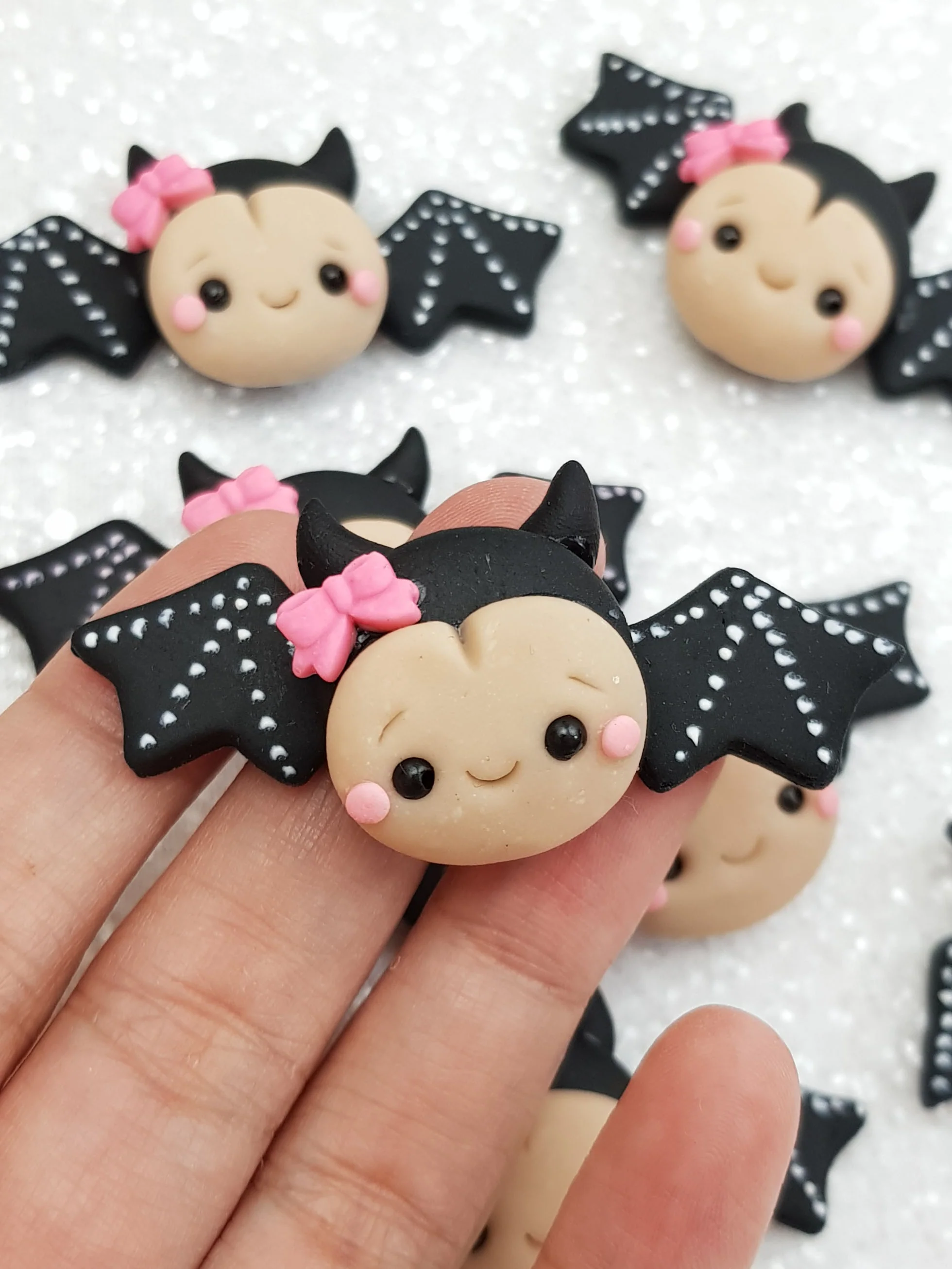 Clay Charm Embellishment - Bat Halloween - Image 2