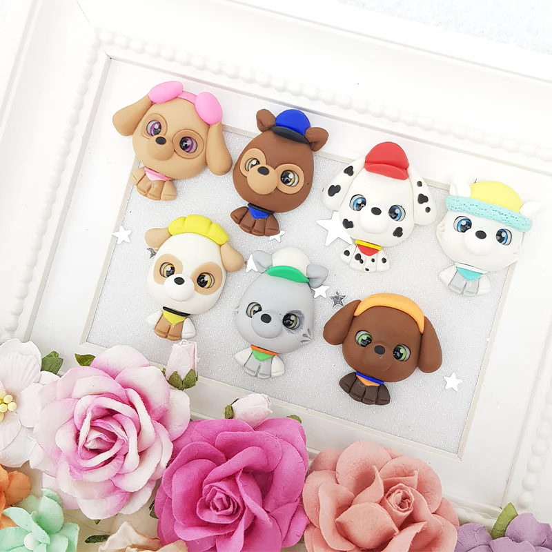 Cute patrol dogs - Embellishment Clay Bow Centre - Image 3