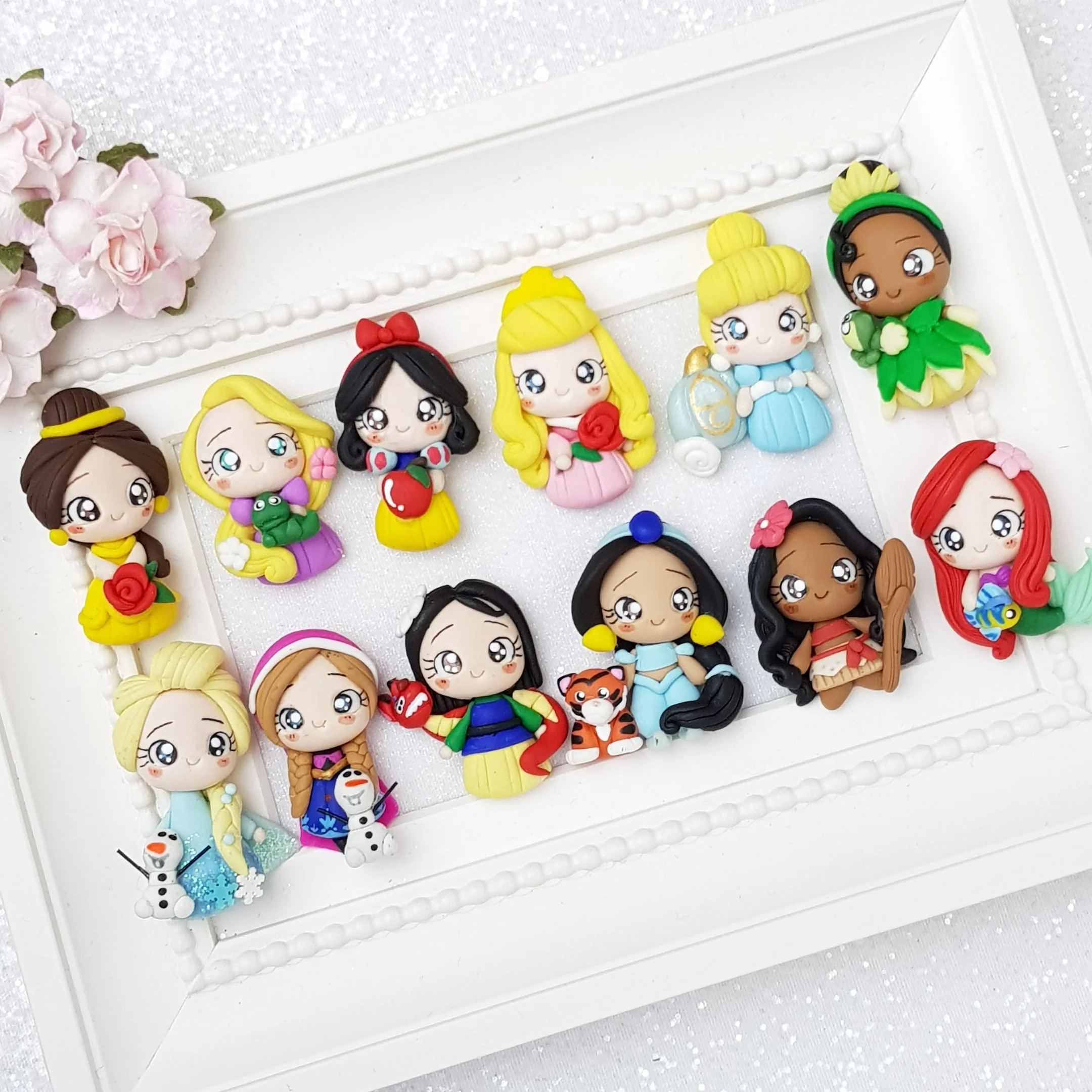 Cute princess - Handmade Flatback Clay Bow Centre - Image 2