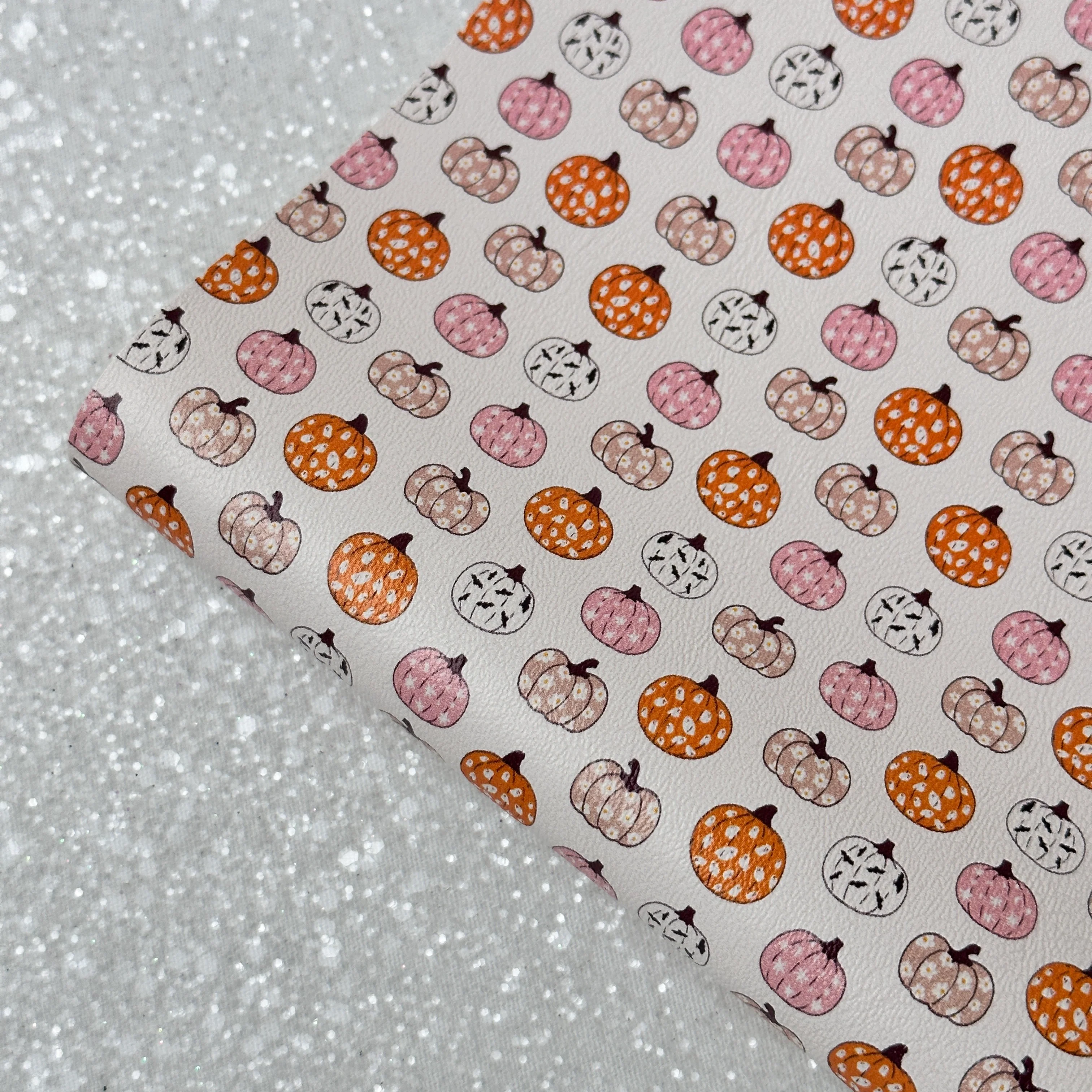 Cute pumpkin - faux Pu Leather vinyl sheet