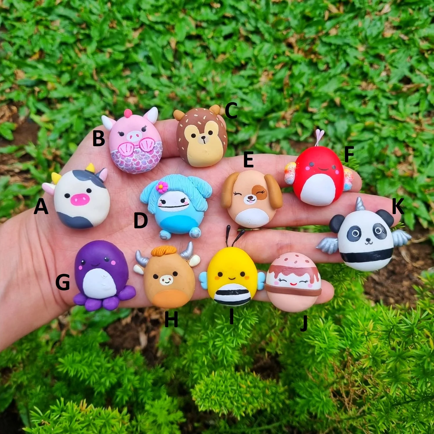 Cutie kawaii animals friends - Embellishment Clay Bow Centre