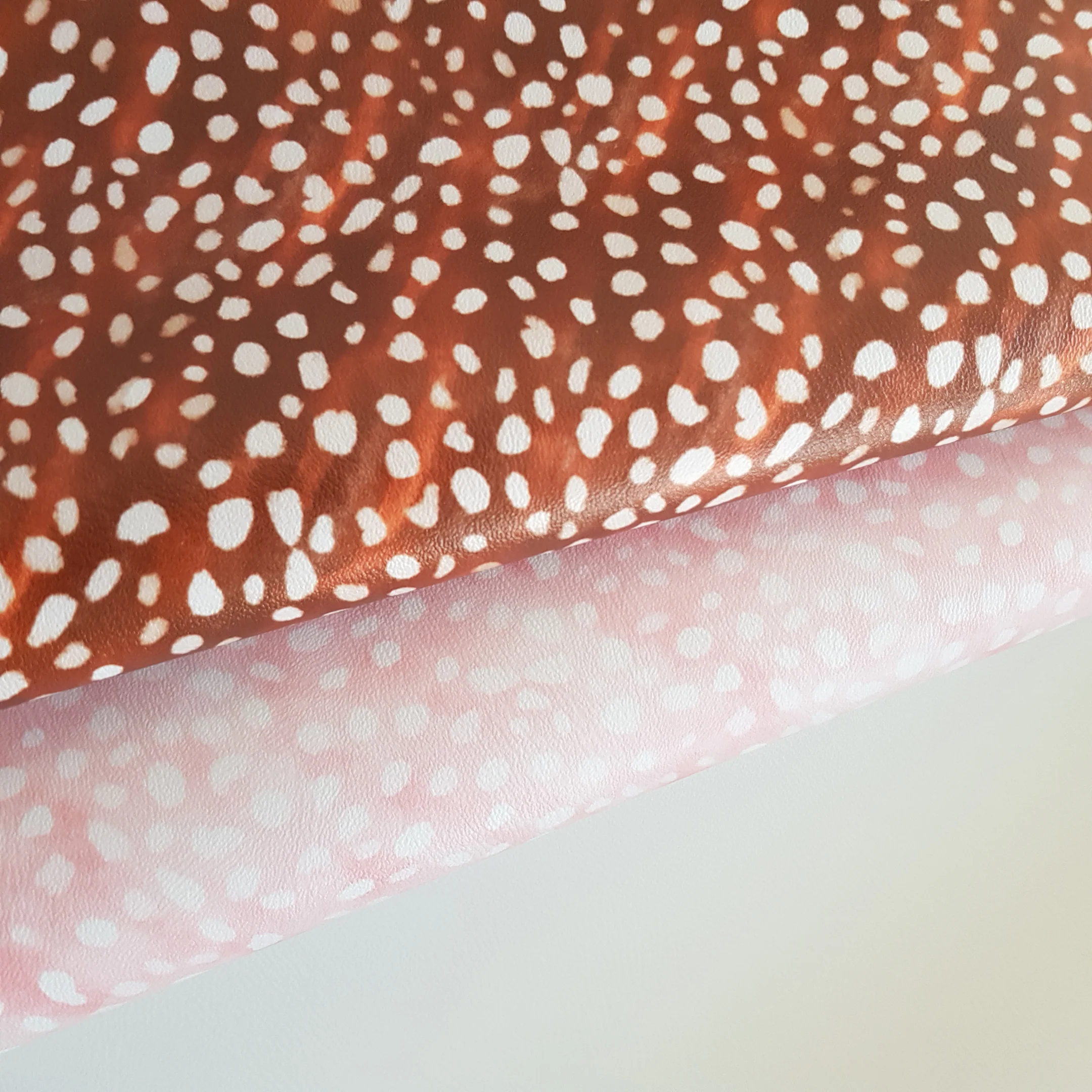 Deer spot texture - Pu faux vegan Leather vinyl - canvas - choose Fabric material Sheets