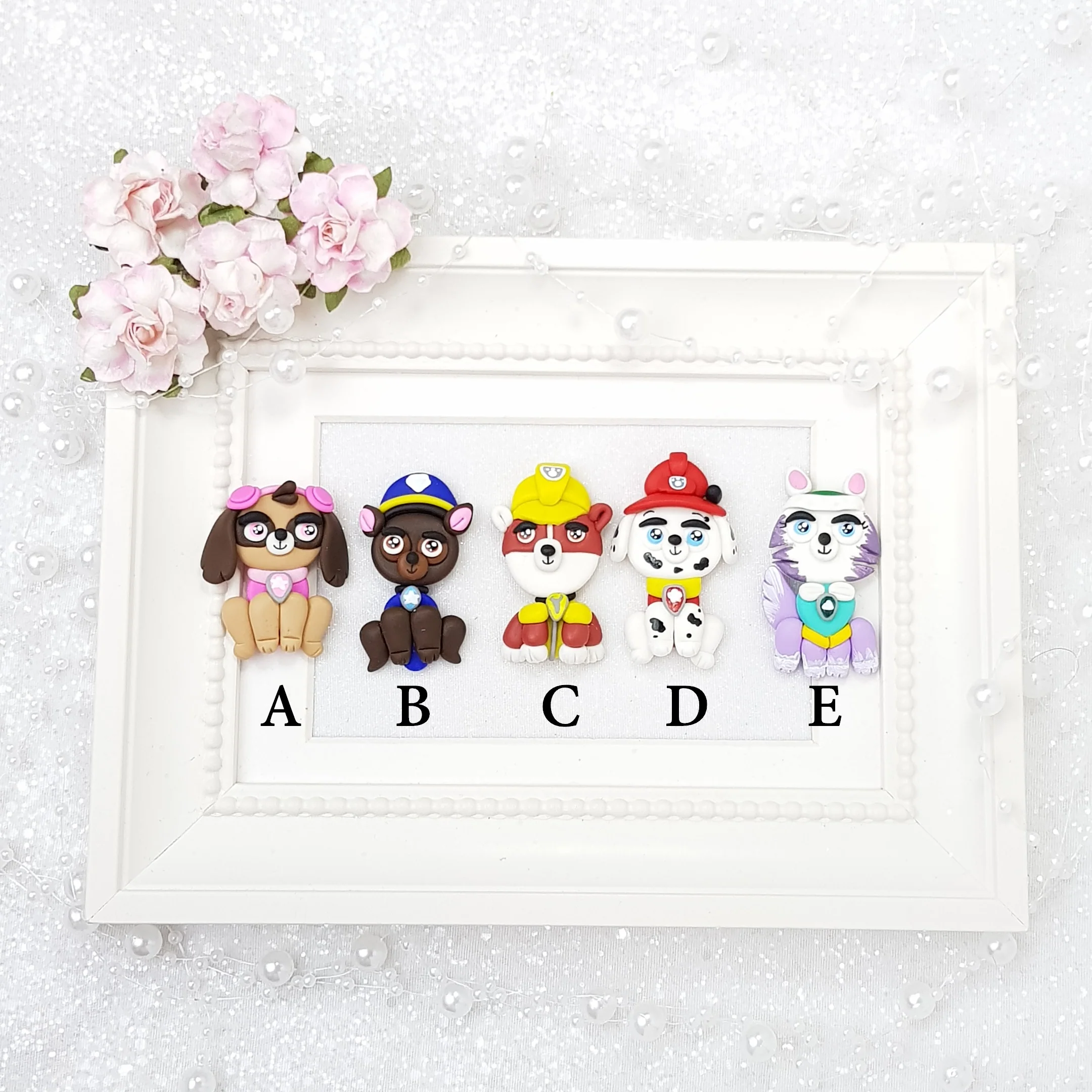 Dog Cops - Embellishment Clay Bow Centre