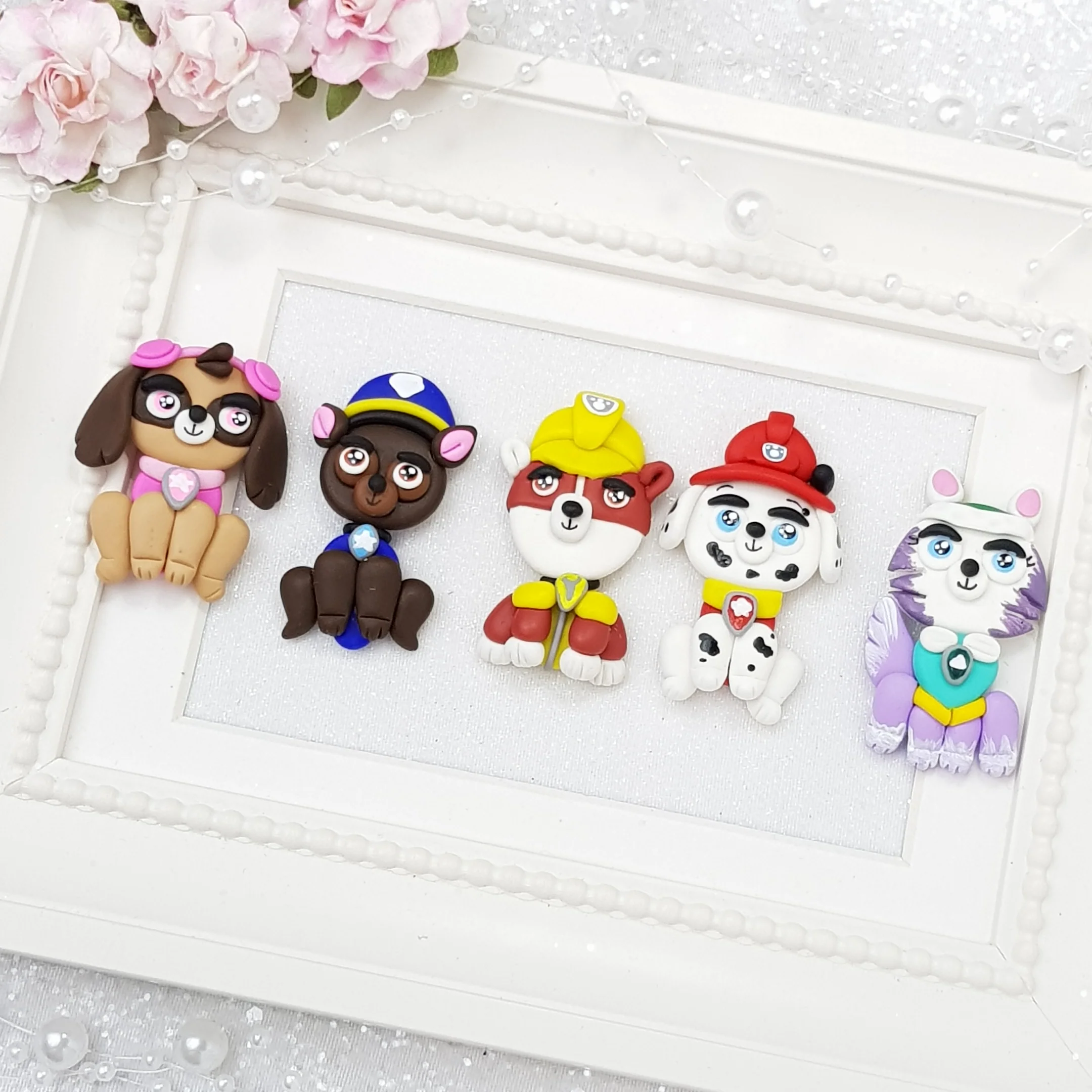Dog Cops - Embellishment Clay Bow Centre - Image 2