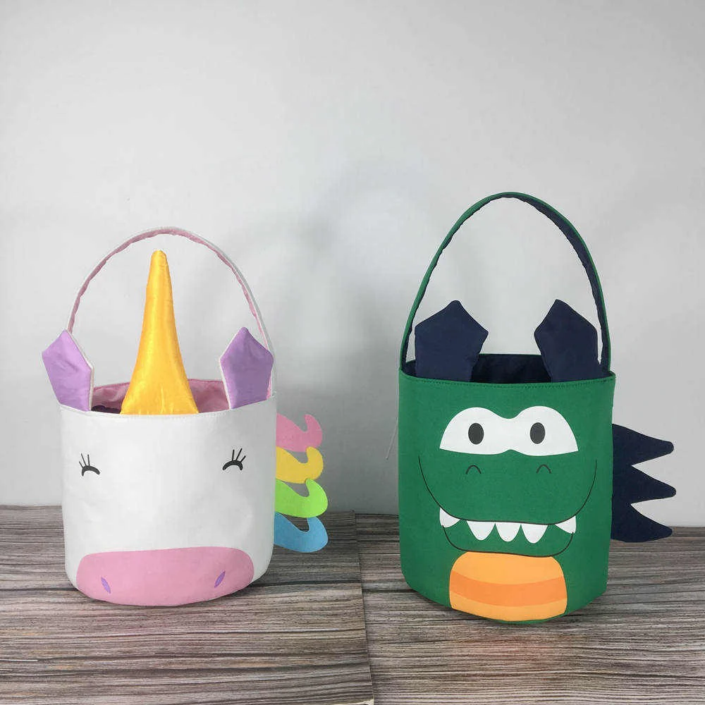 DragonUnicorn basket with handle  - Plain