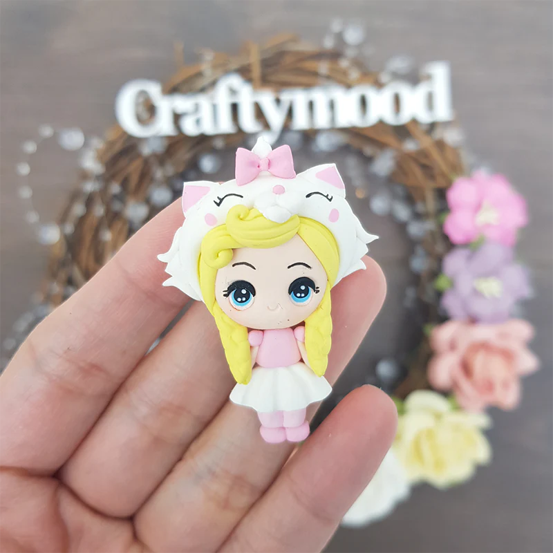 MAX 2 EACH PERSON Dressing Up Cat Girl - Embellishment Clay Bow Centre