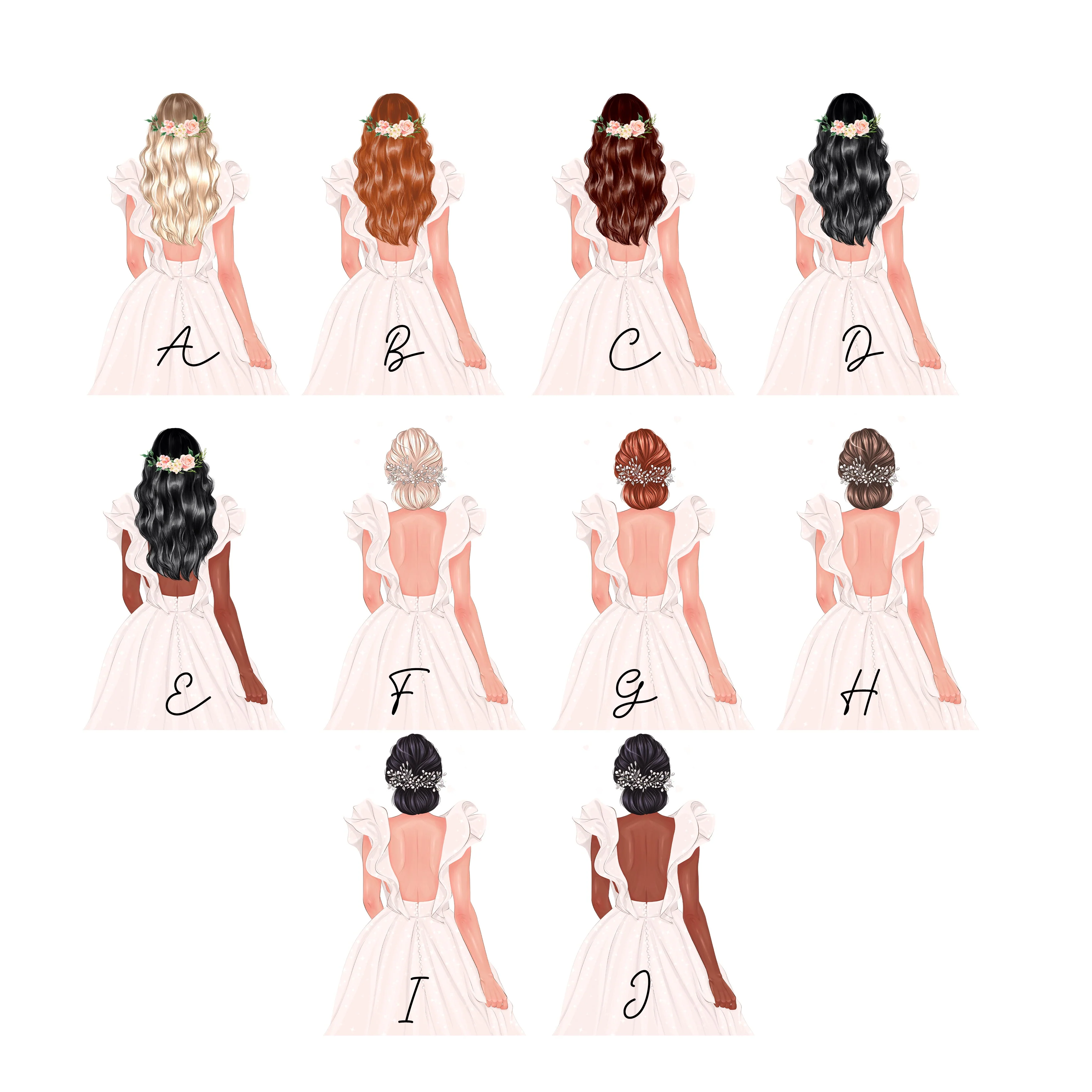 DTF Transfer for fabric - Bride A - Decal 3" - Image 2