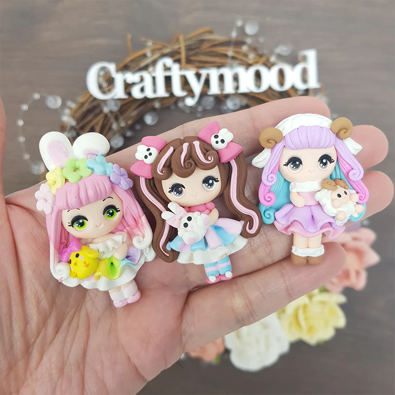 MAX 2 EACH model each PERSON Easter girls - Embellishment Clay Bow Centre
