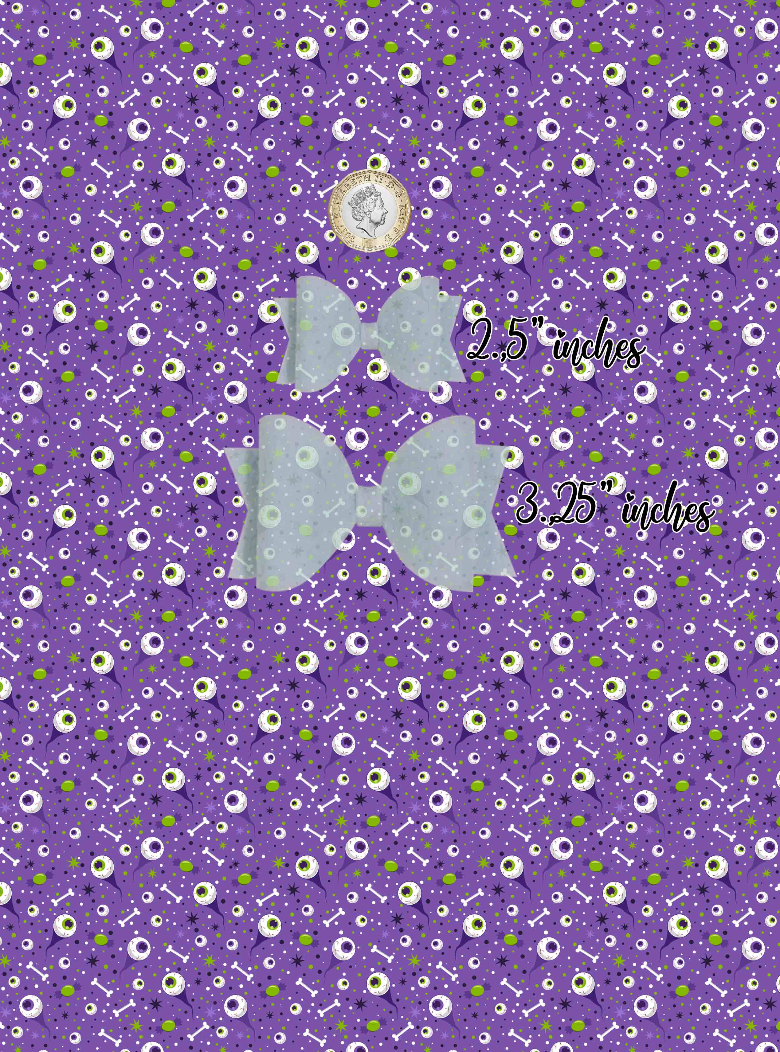 Eye ball halloween - Pu Leather vinyl - canvas - choose Fabric material Sheets - Image 2
