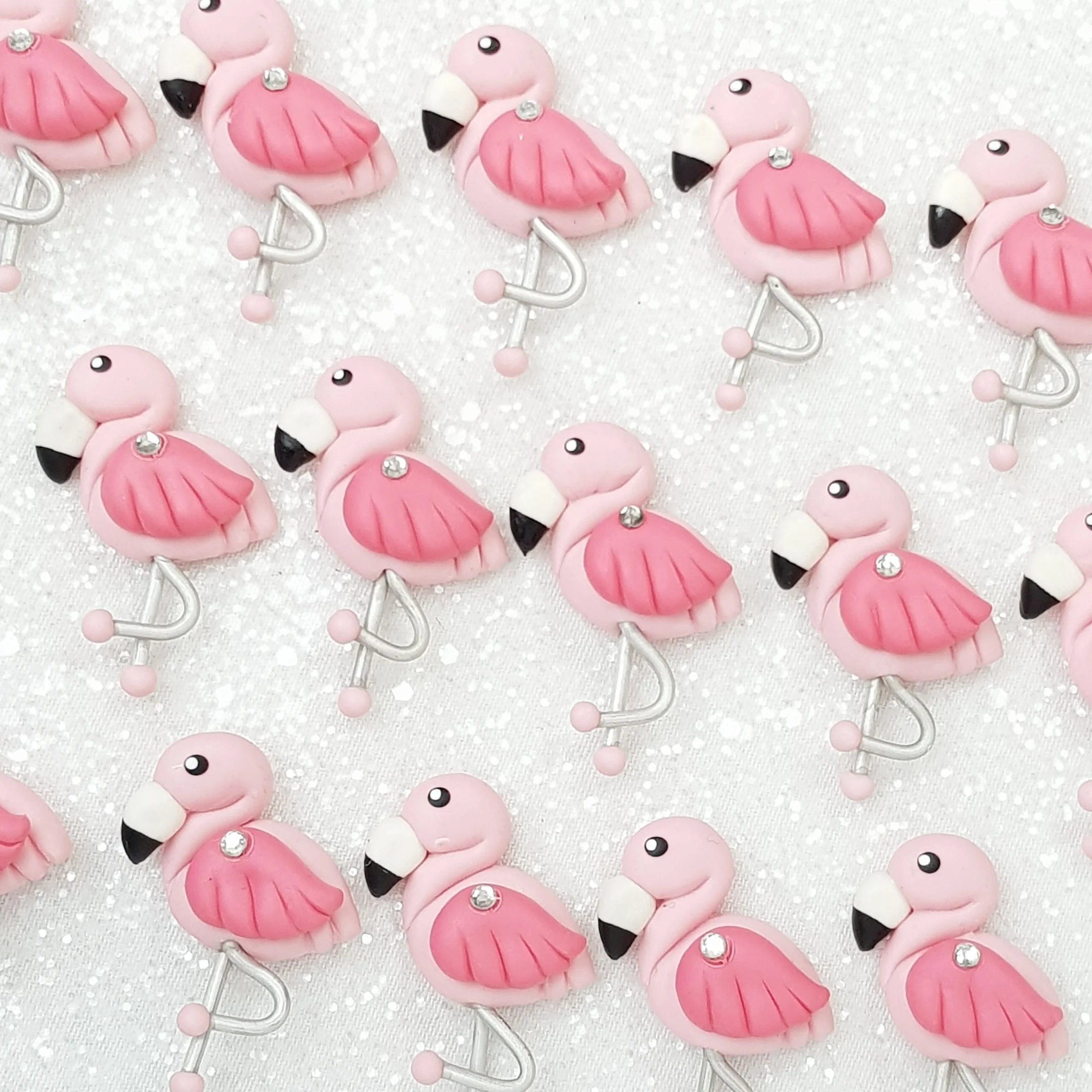 Fancy Flamingo - Embellishment Clay Bow Centre - Image 2