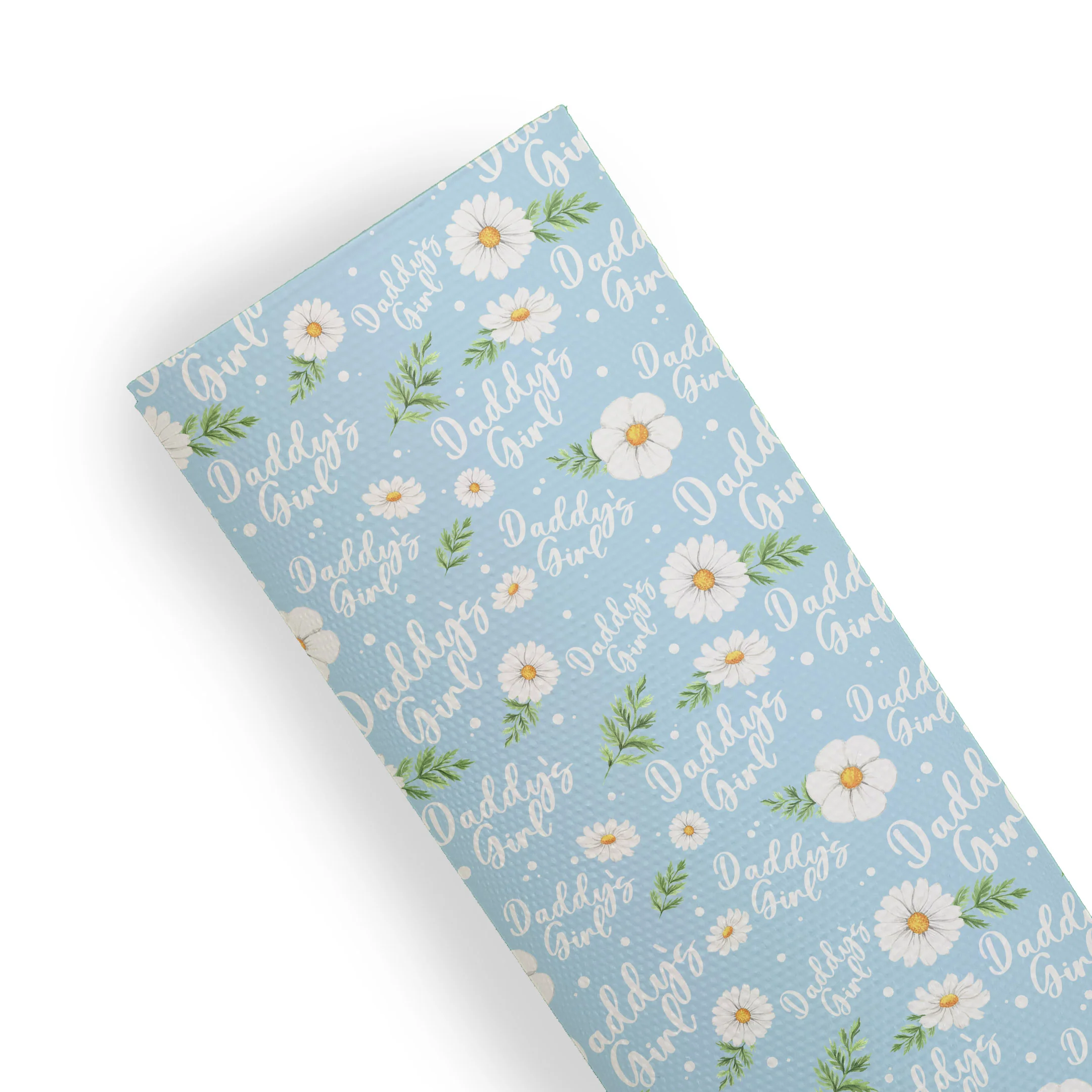 Father's day - Daddy's girl daisy flower - Pu Leather vinyl - canvas - choose Fabric material Sheets - Image 3