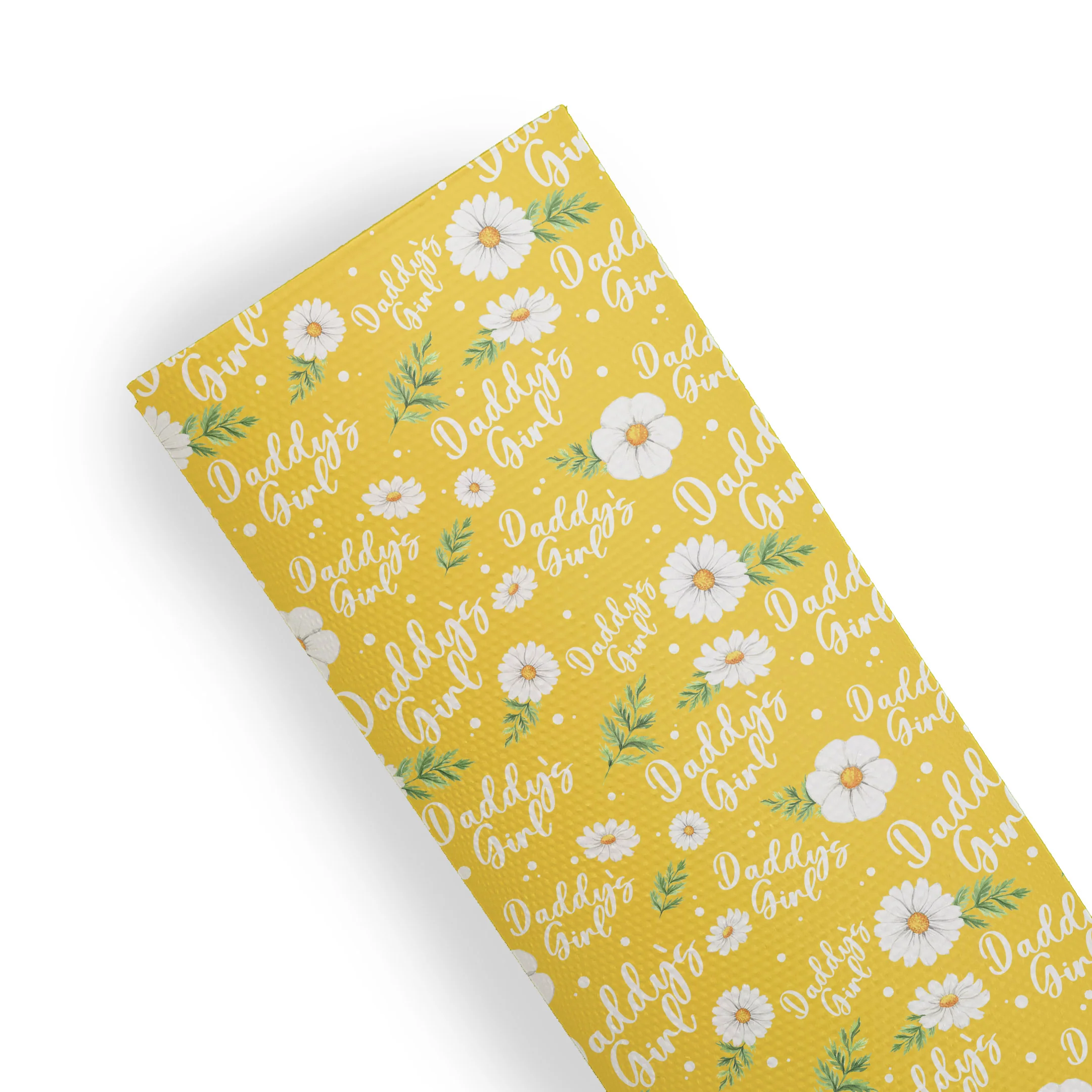 Father's day - Daddy's girl daisy flower - Pu Leather vinyl - canvas - choose Fabric material Sheets - Image 4