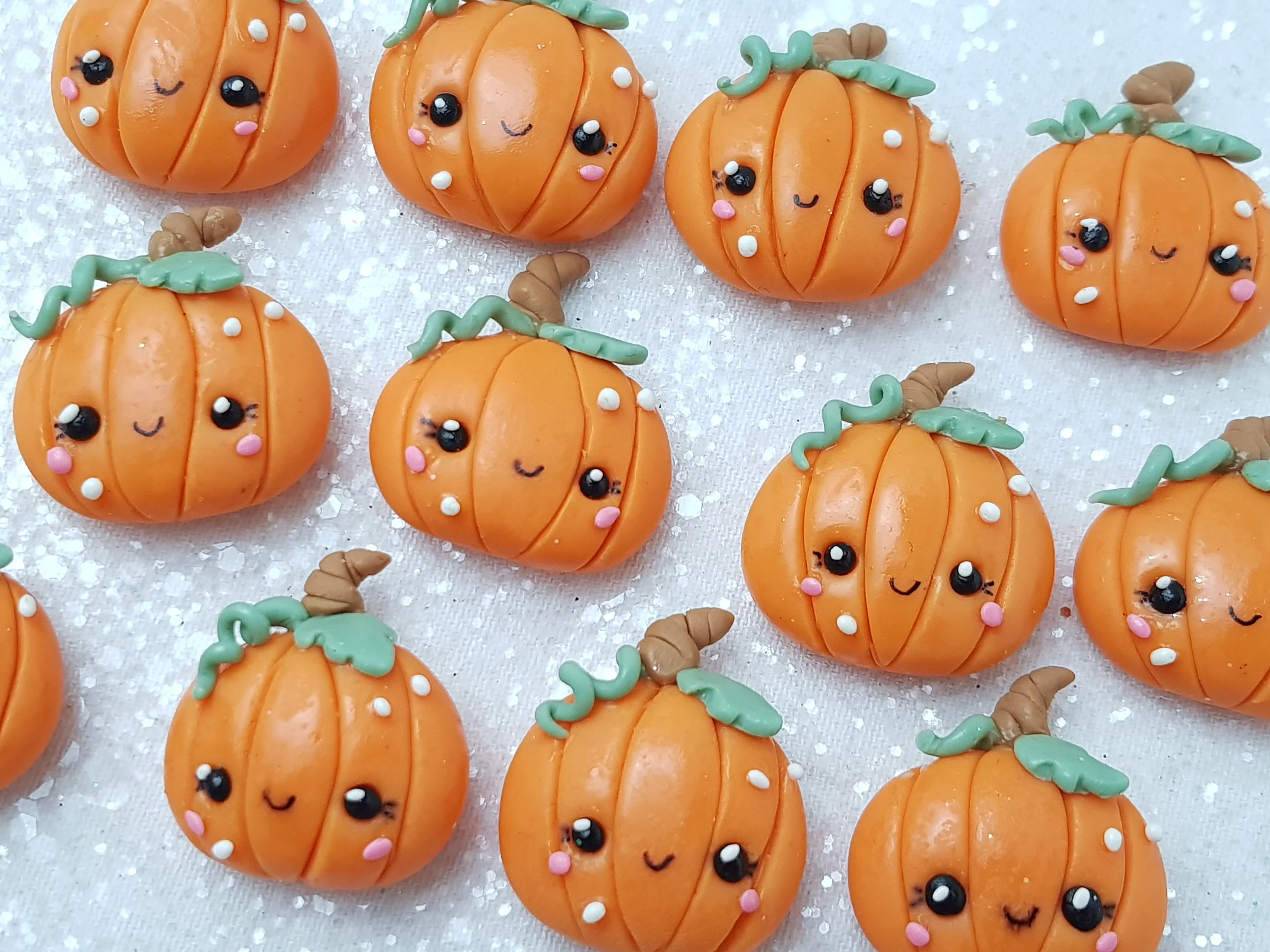 Clay Charm Embellishment - NEW Pumpkin Halloween