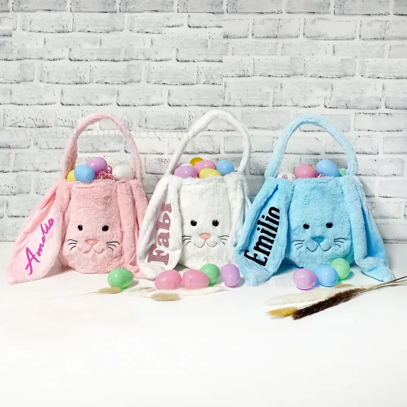 Fluffy bunny easter basket - Plain - Image 2