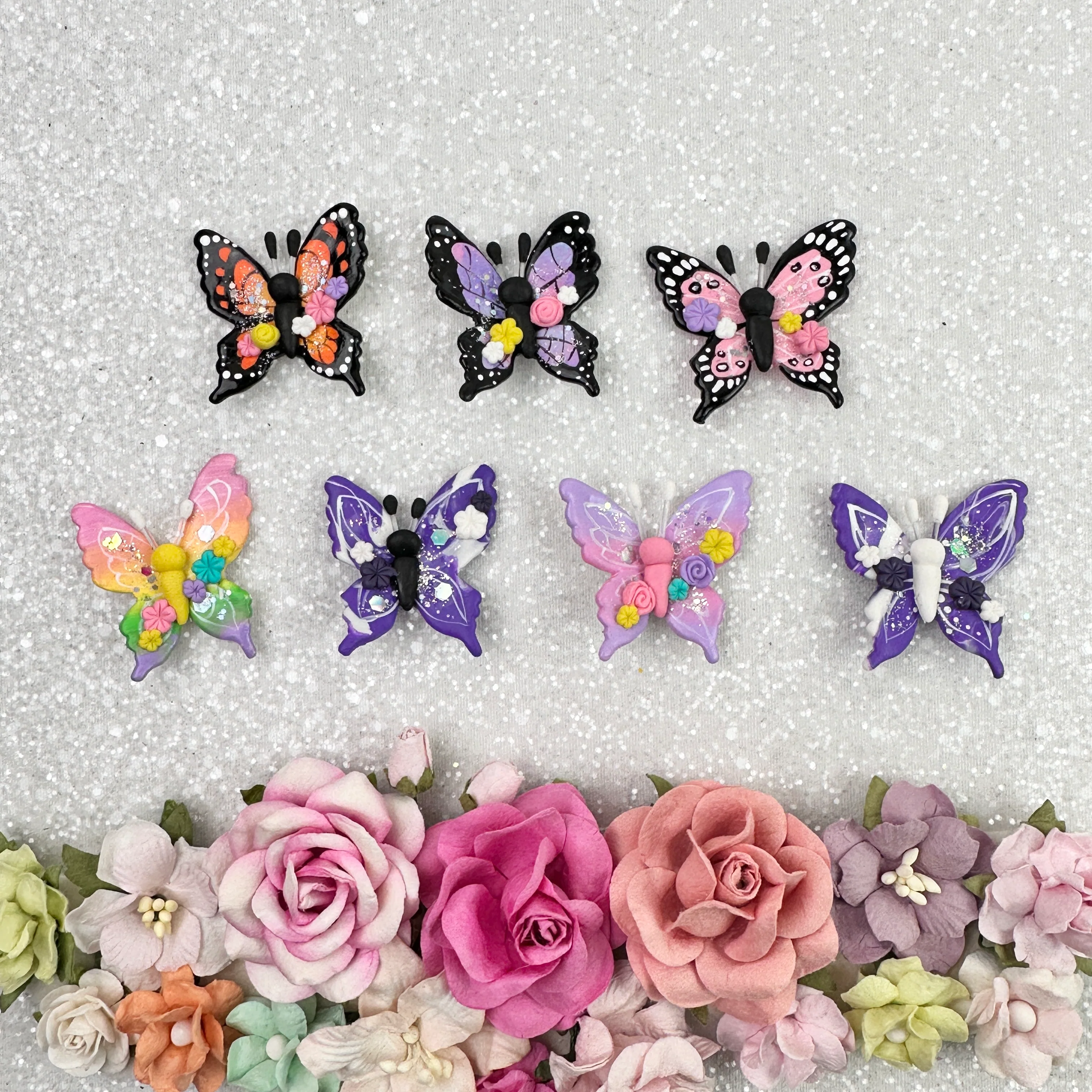 Galaxy butterfly - Embellishment Clay Bow Centre - Image 2
