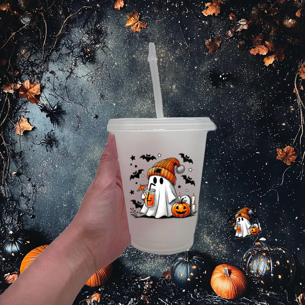 Ghost and orange drink - CHOOSE UV DTF decal - DTF Transfer - Image 2