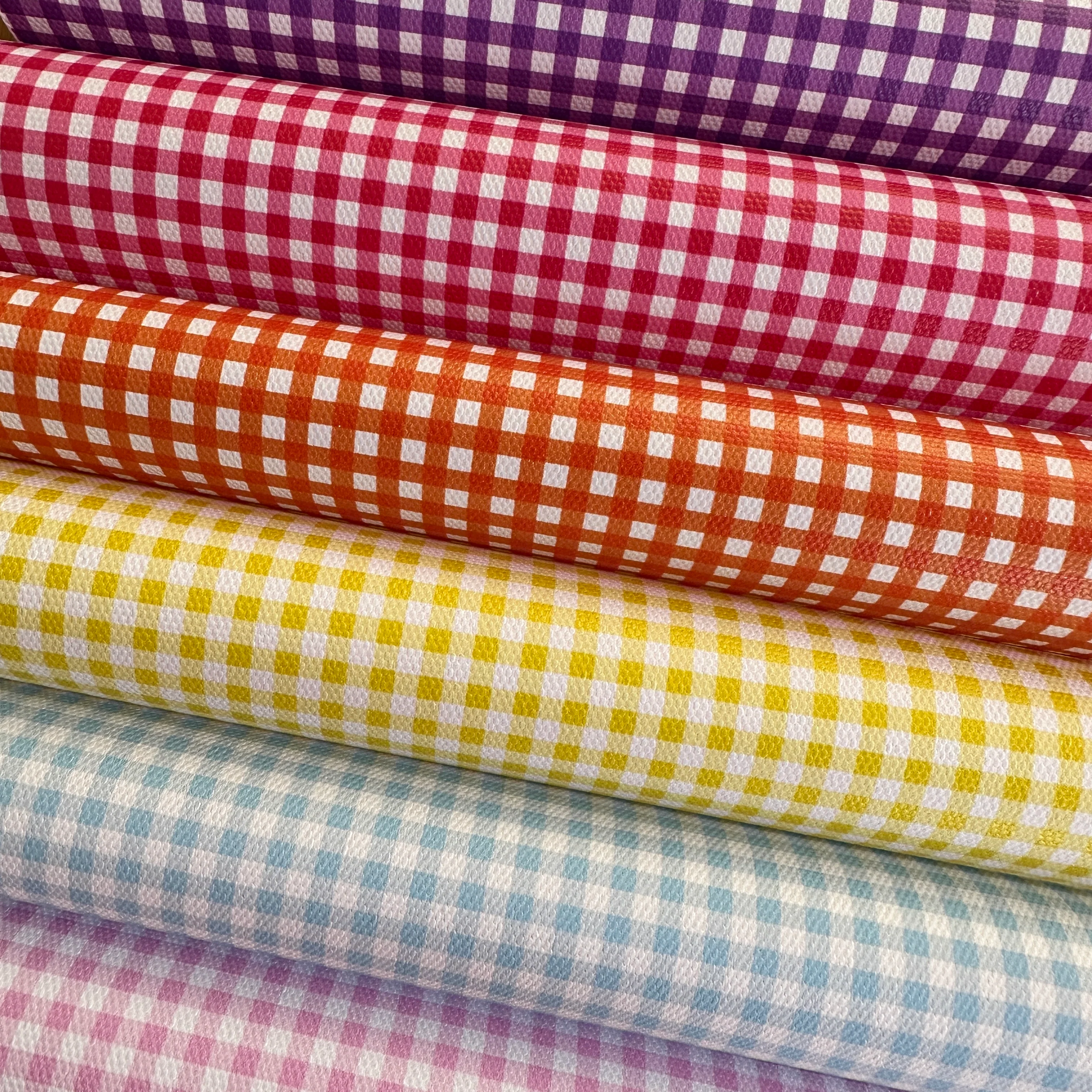 Gingham school - Leatherette vinyl - canvas - choose Fabric material Sheets - Image 5