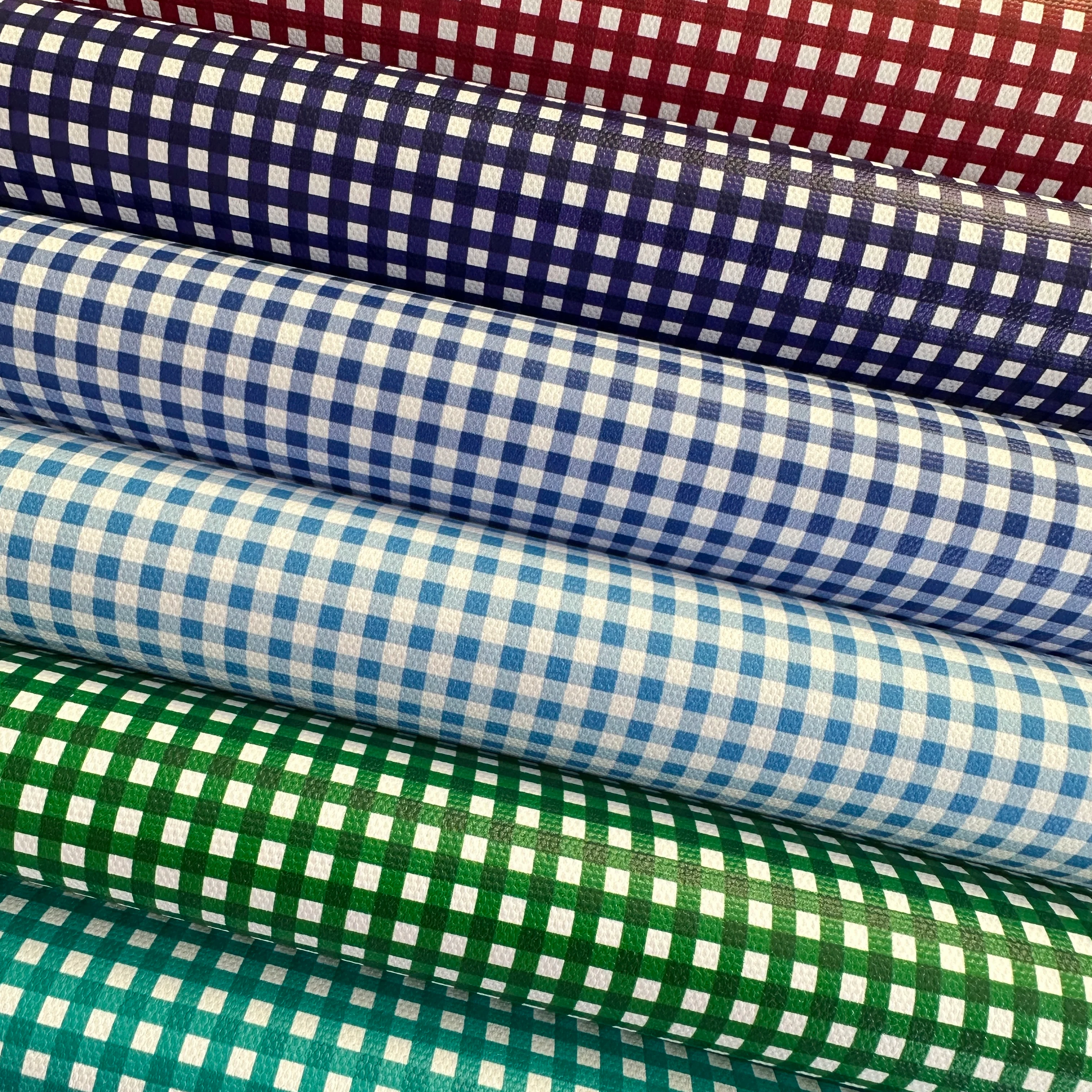Gingham school - Leatherette vinyl - canvas - choose Fabric material Sheets - Image 6