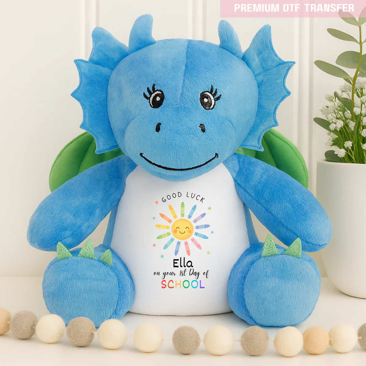 Good Luck on Your first day of school - crayon - personalised - nursery - reception -year 1