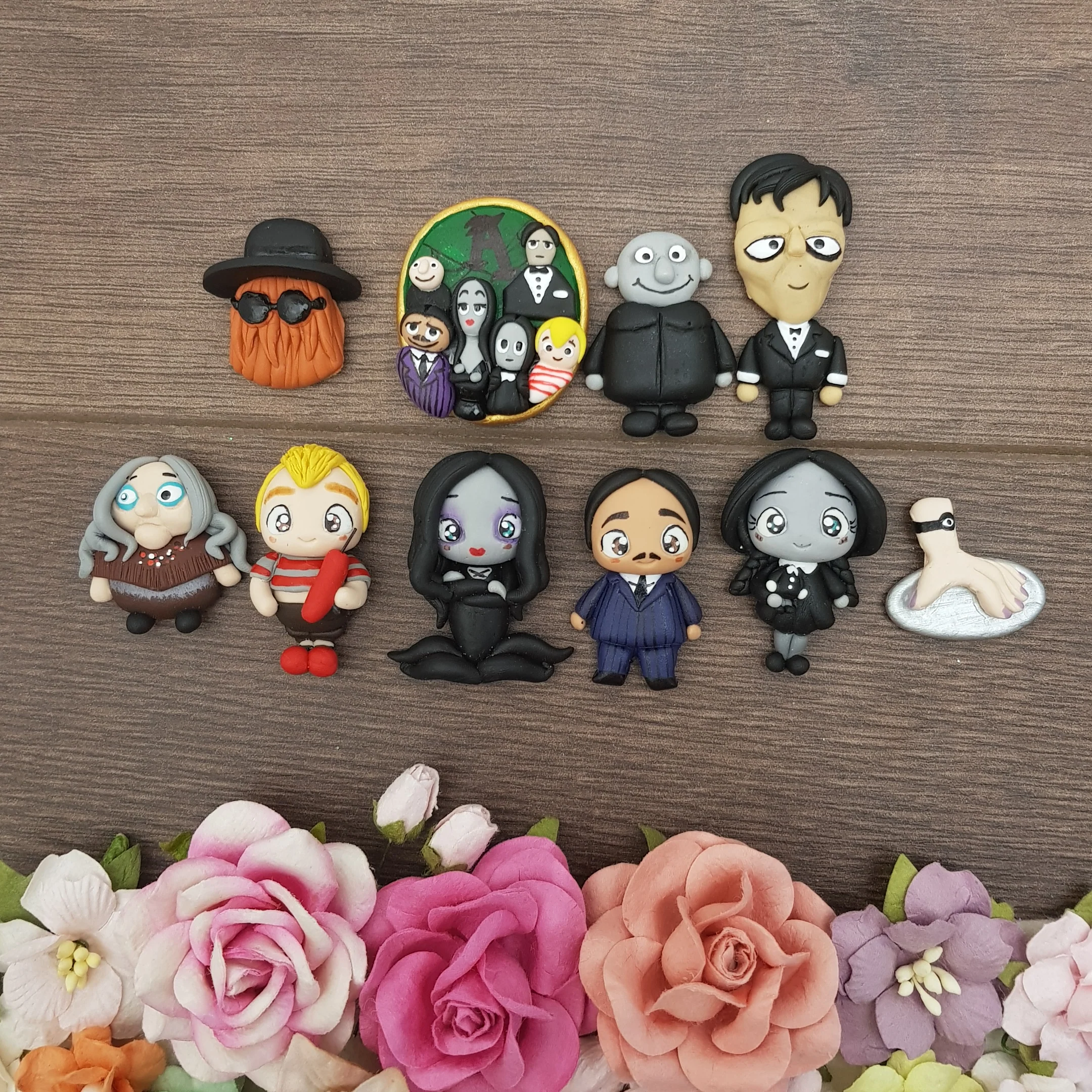 SALE halloween family - Handmade Flatback Clay Bow Centre - Image 2