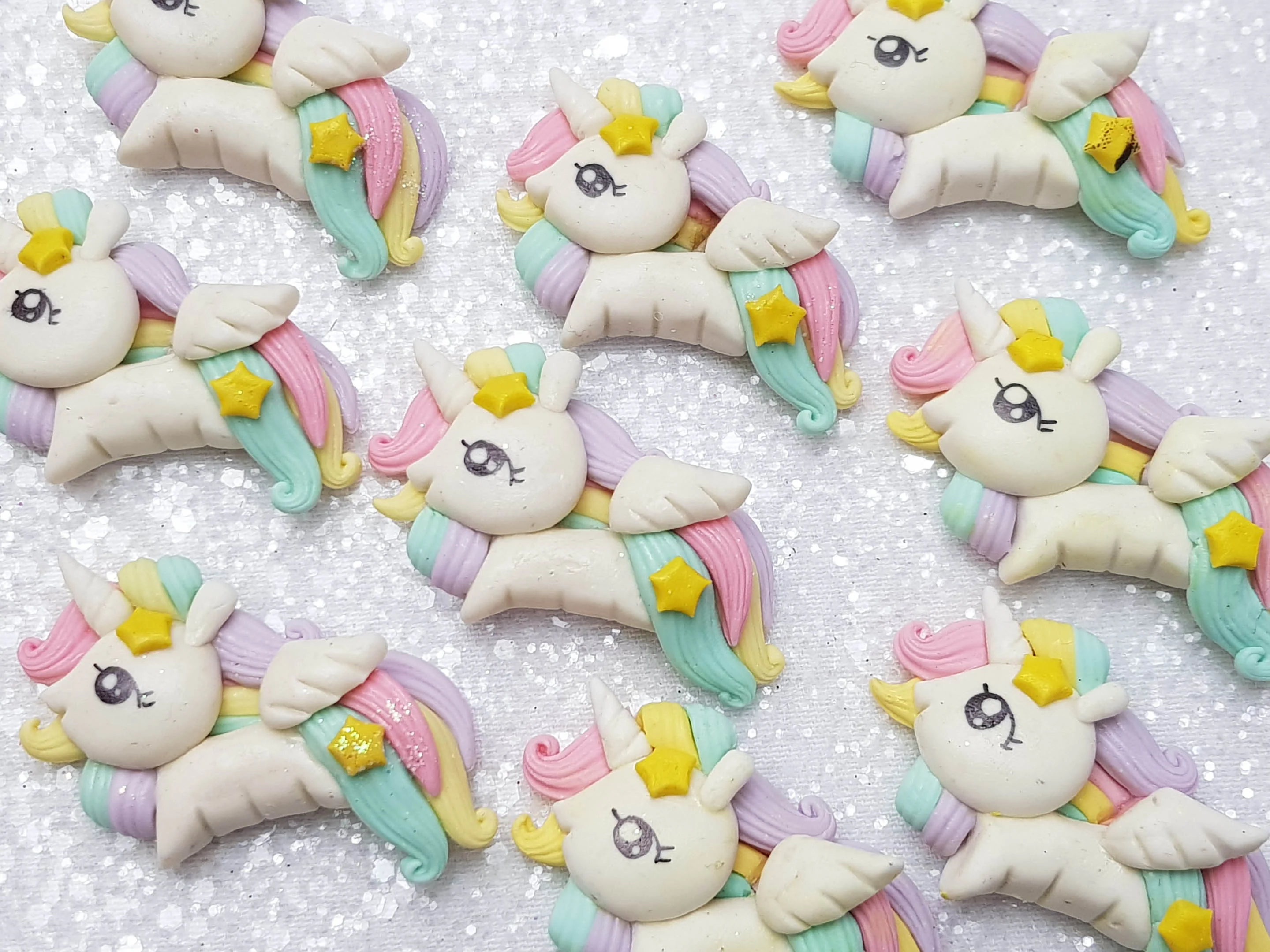Clay Charm Embellishment - C Unicorn